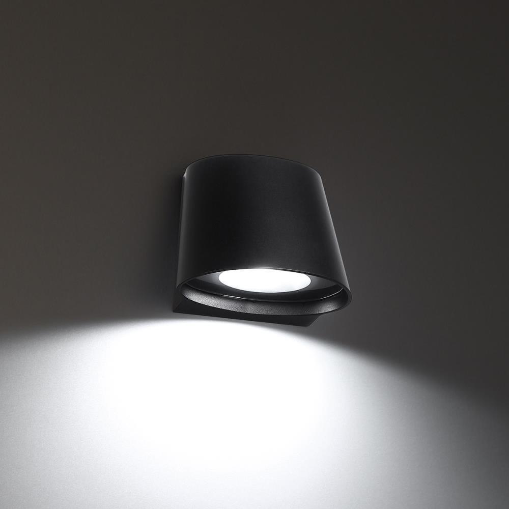 WAC Lighting Mod 7" 1-Light LED Aluminum Indoor and Outdoor Wall Light in Black