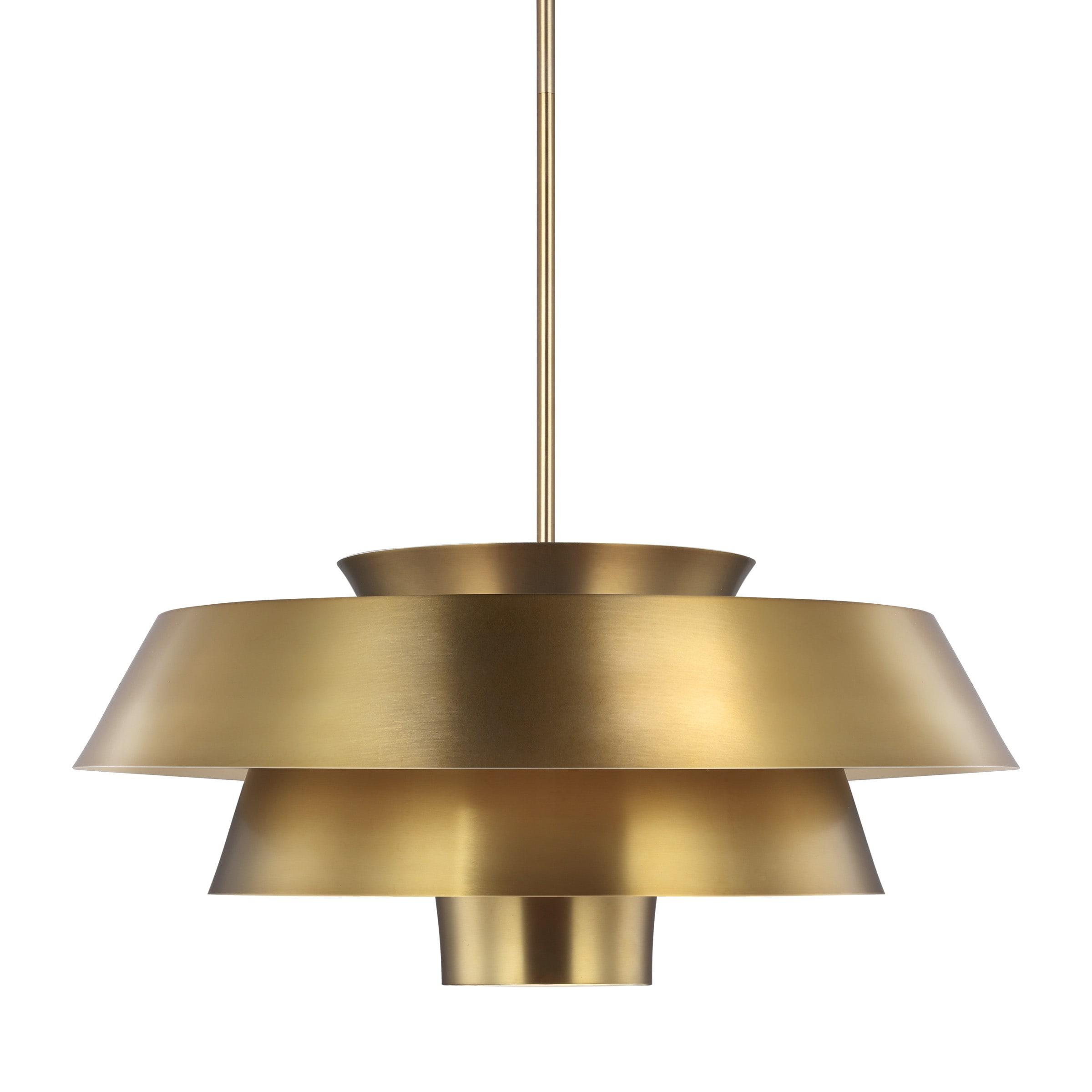 Brisbin Burnished Brass 24" Mid-Century Modern Pendant Light