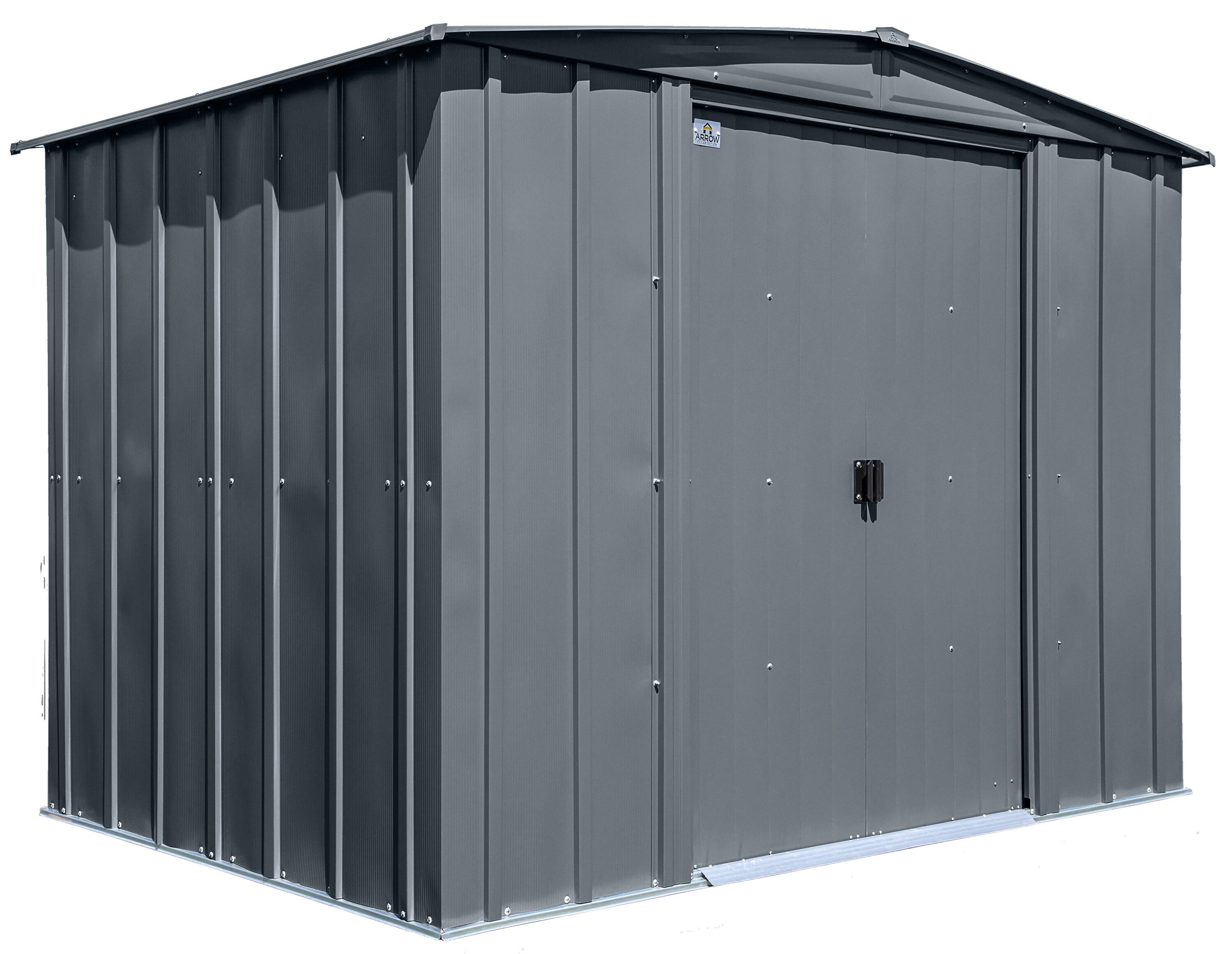 Arrow 8 ft. W x 6 ft. D Galvanized Steel Storage Shed