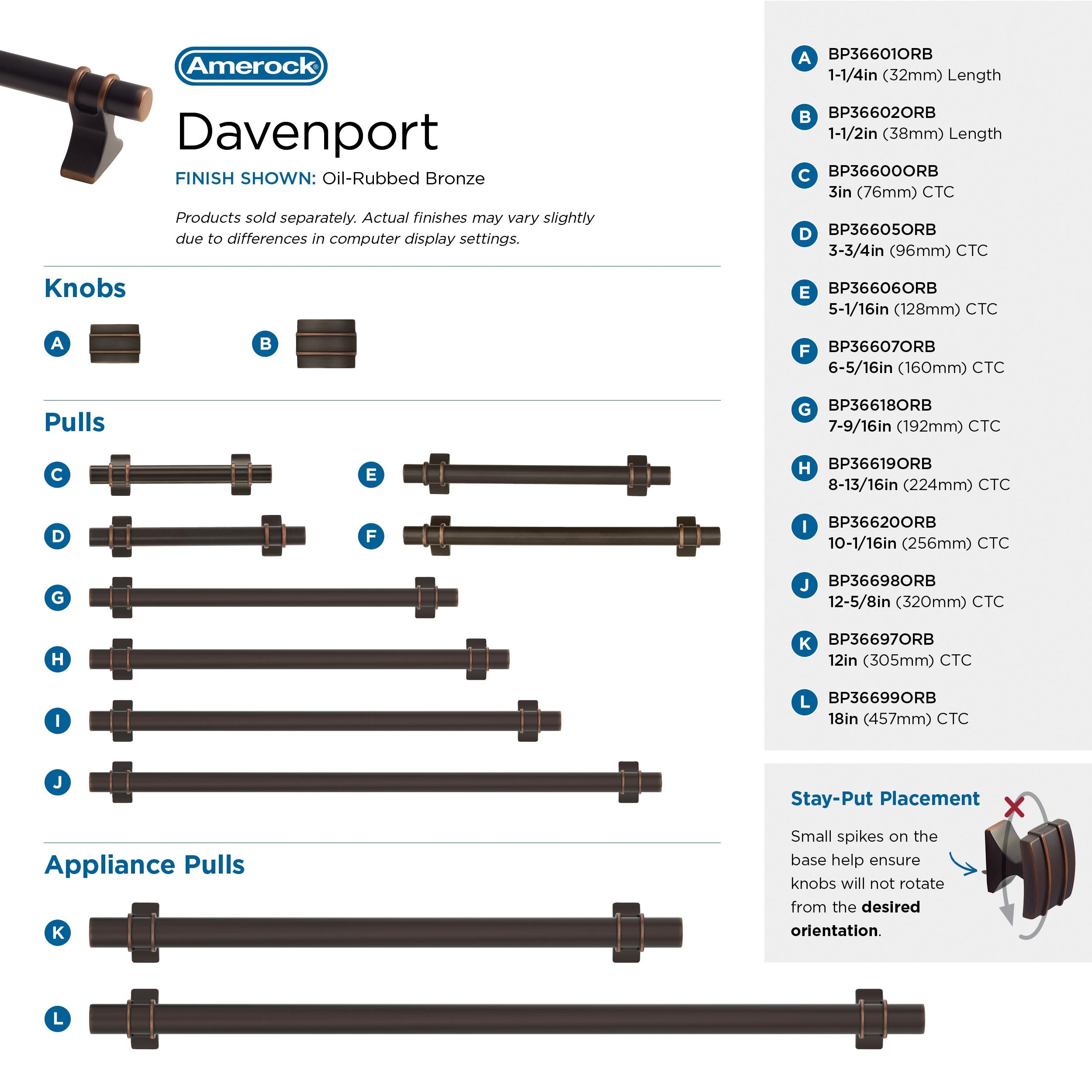 Davenport Rectangle Knob