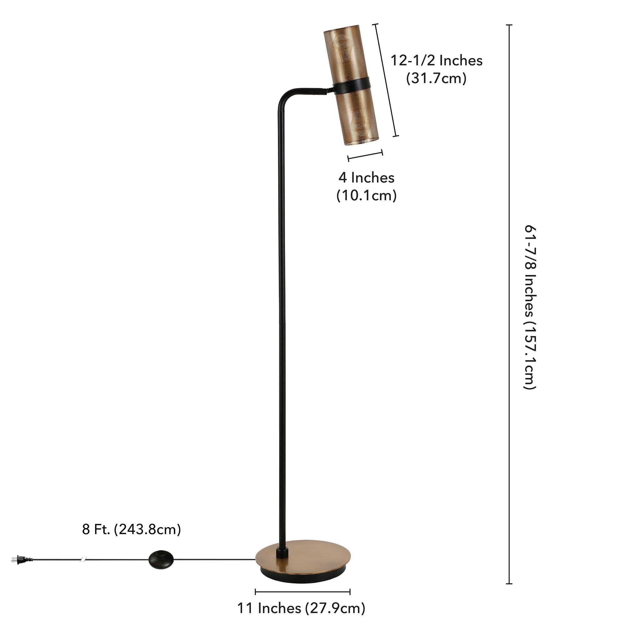 Evelyn&Zoe Industrial Metal Floor Lamp
