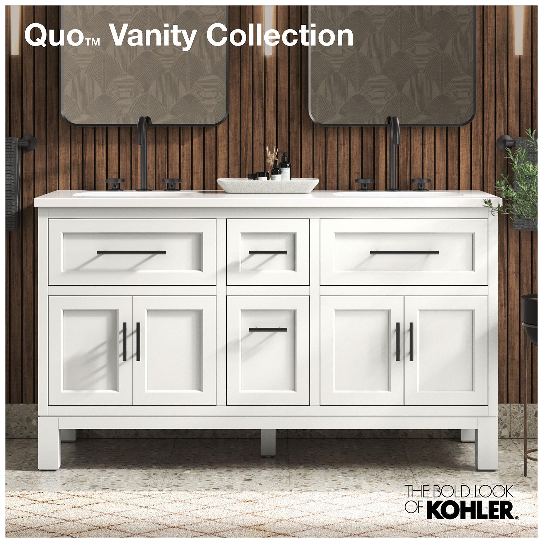 Quo 73'' Wall Mounted Single Bathroom Vanity with Solid Wood Top