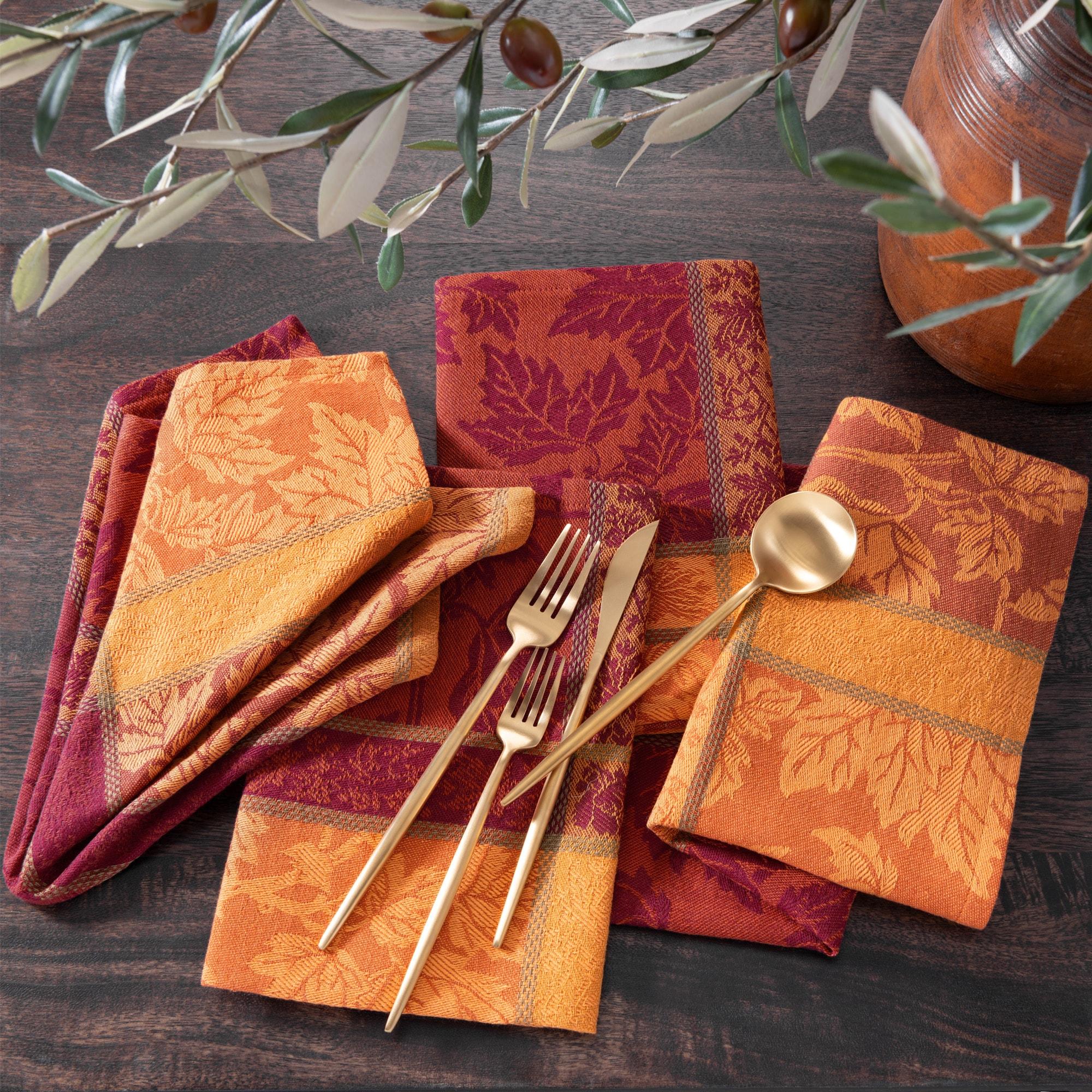 Wildon Home® Erida Maplewood Jacquard Harvest Cotton Rectangle Tablecloth