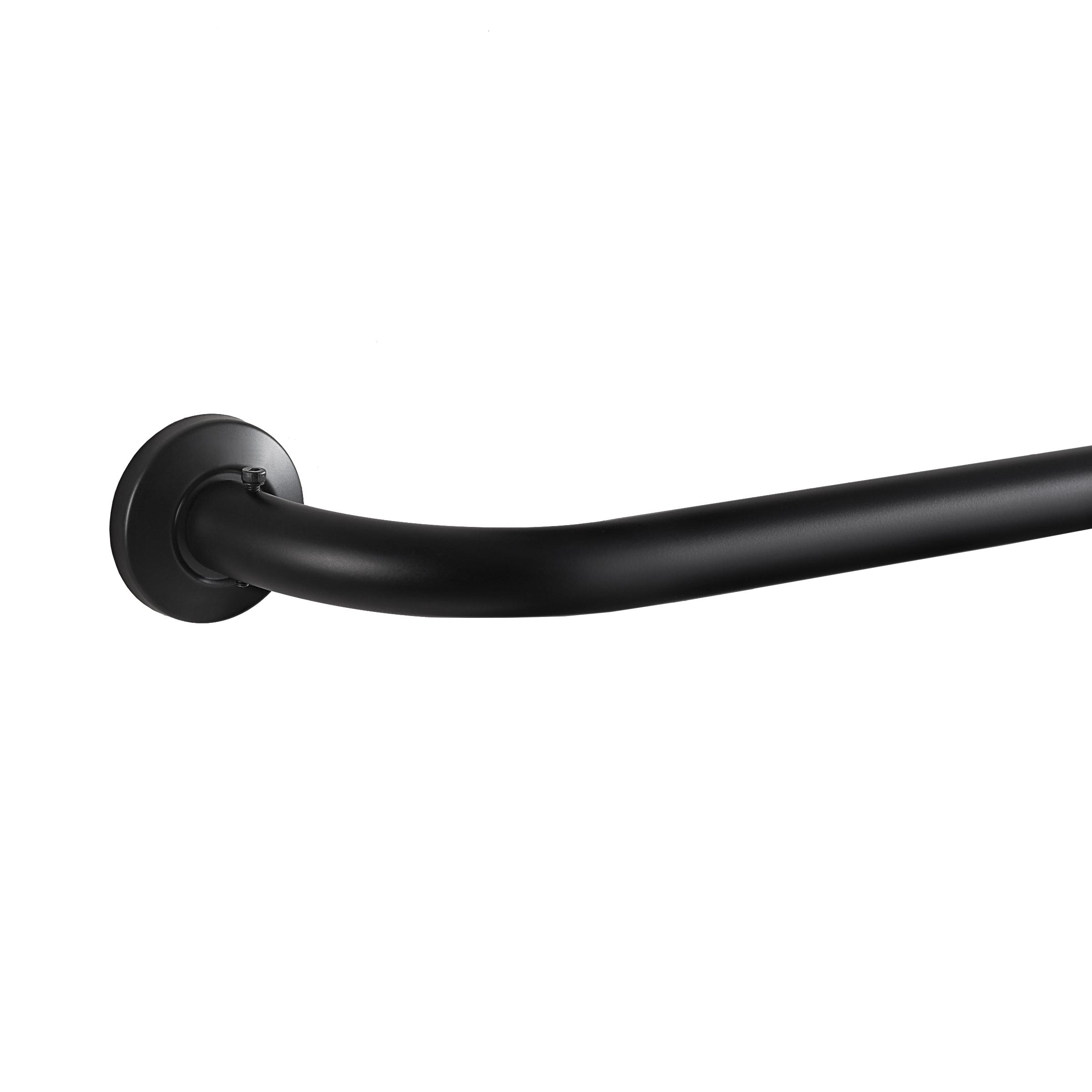 Eclipse Barnes 1" Blackout Wrap Curtain Rod, 28-48", Matte Black