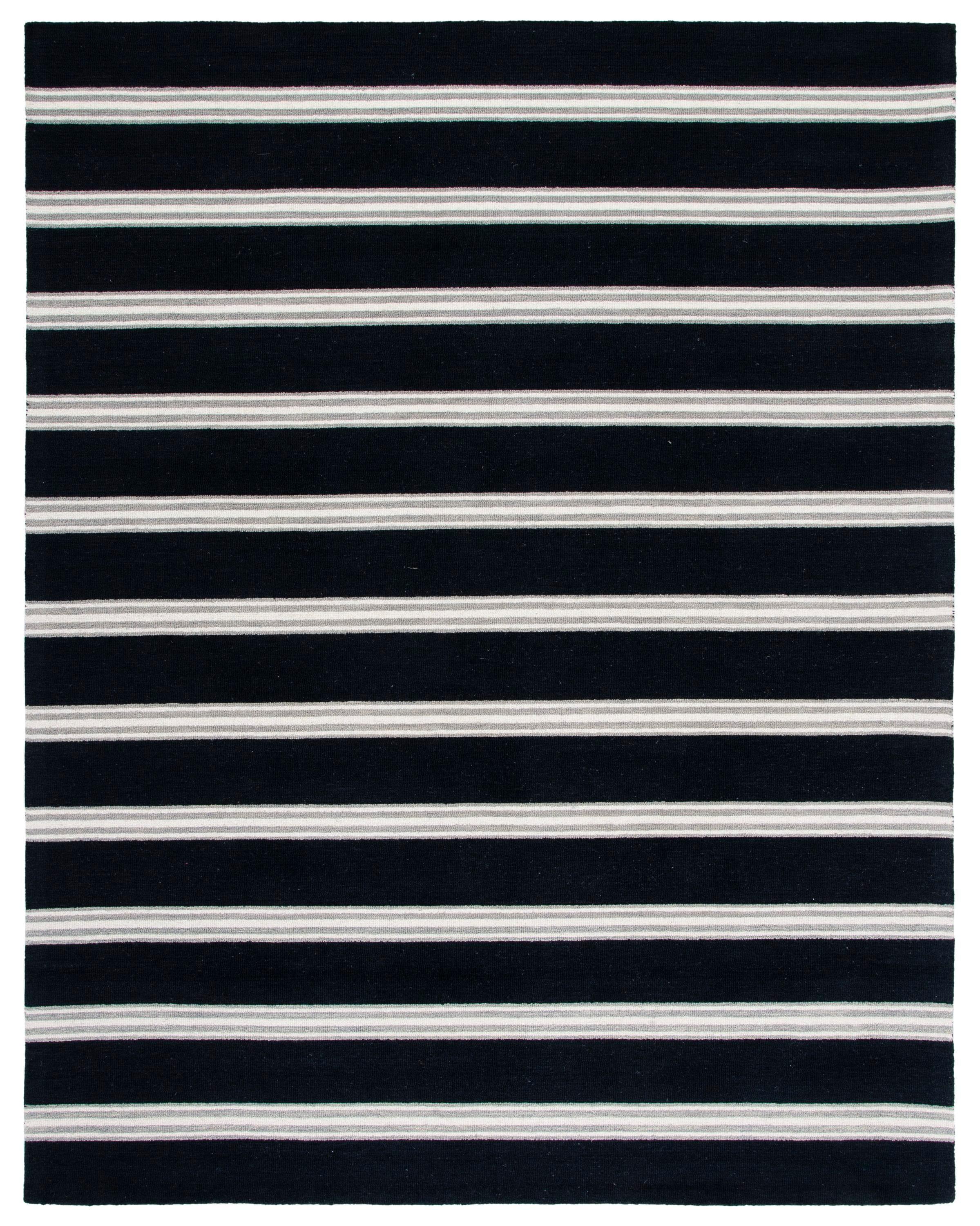 Montauk MTK712 Hand Woven Indoor Area Rug - Black/Ivory - 8'x10' - Safavieh