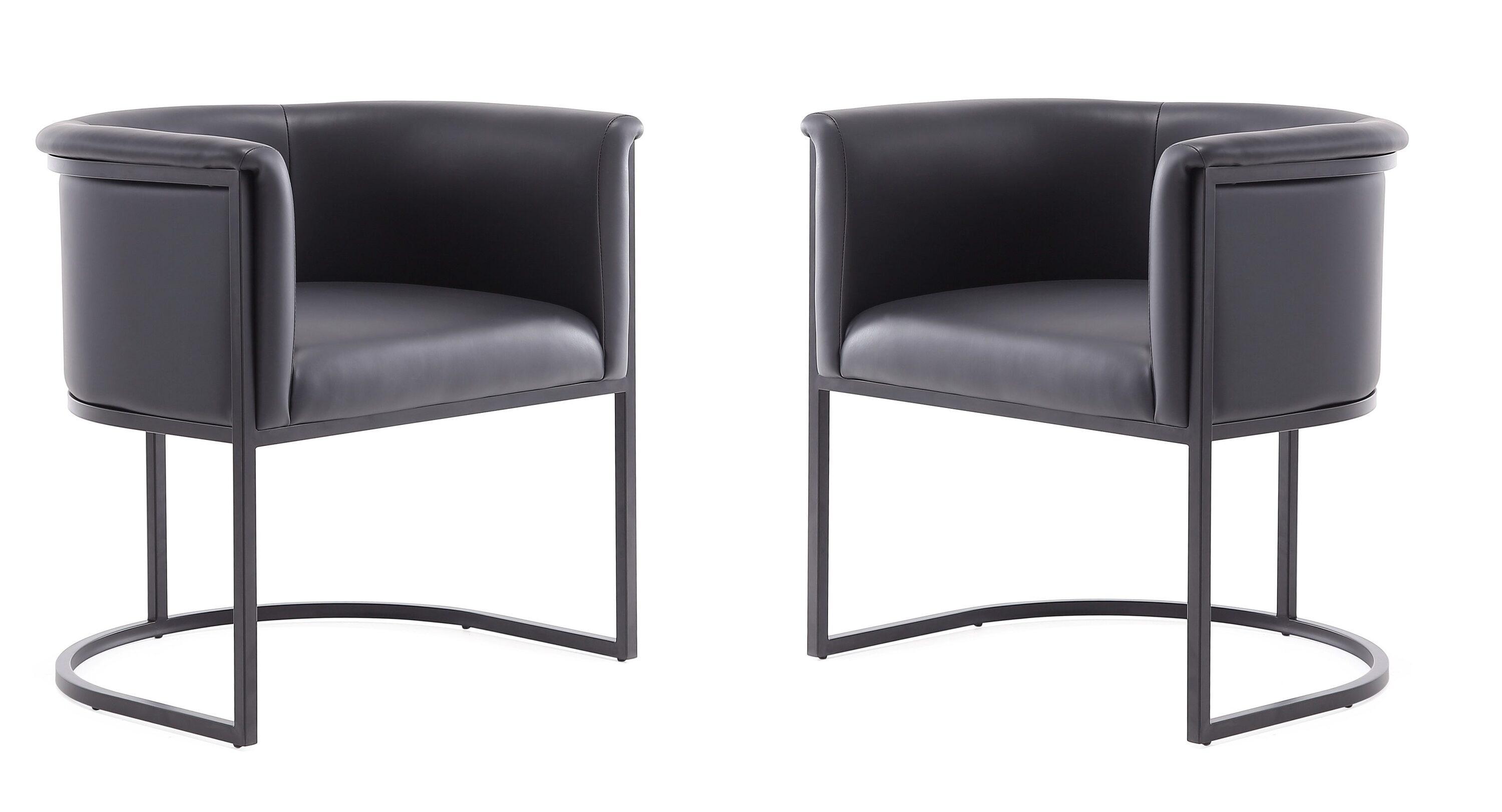 Ceets Bali Saddle And Black Faux Leather Dining Chair (Set Of 2) (Set of 2)