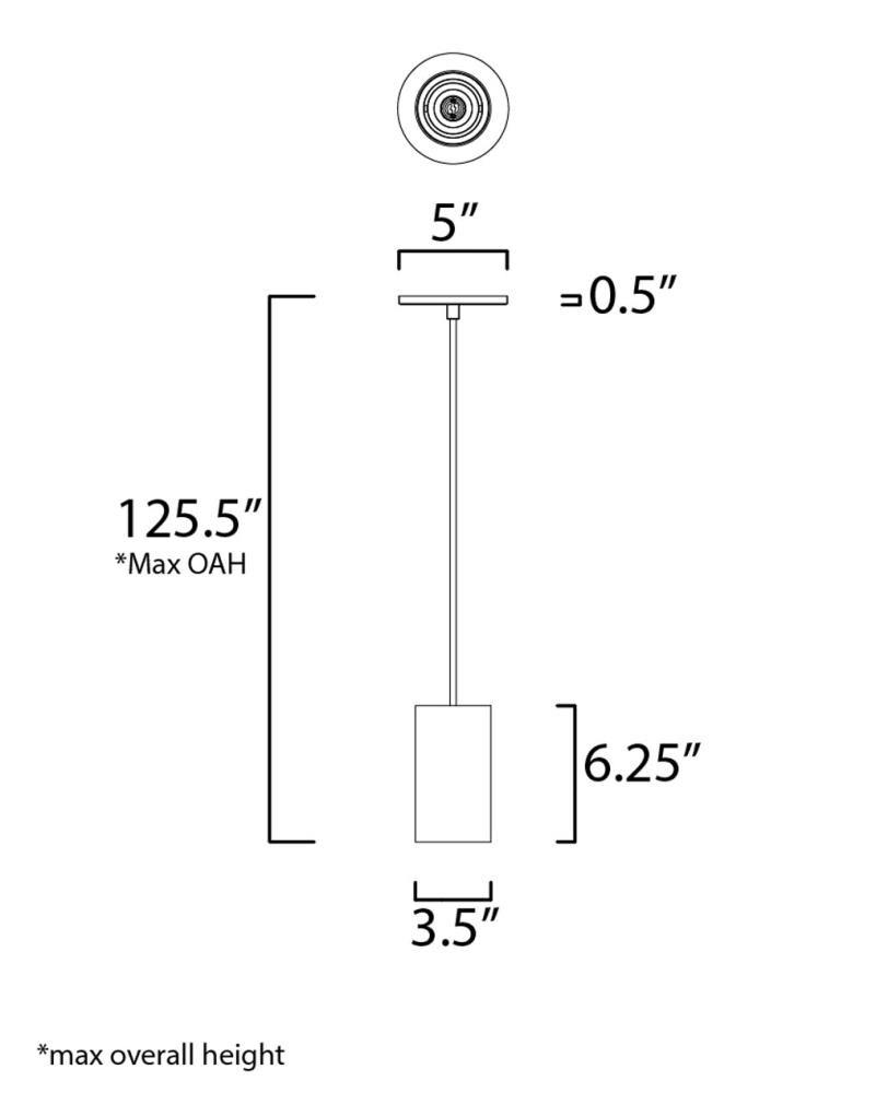 ET2 Lighting Dwell 1 - Light Pendant in  White