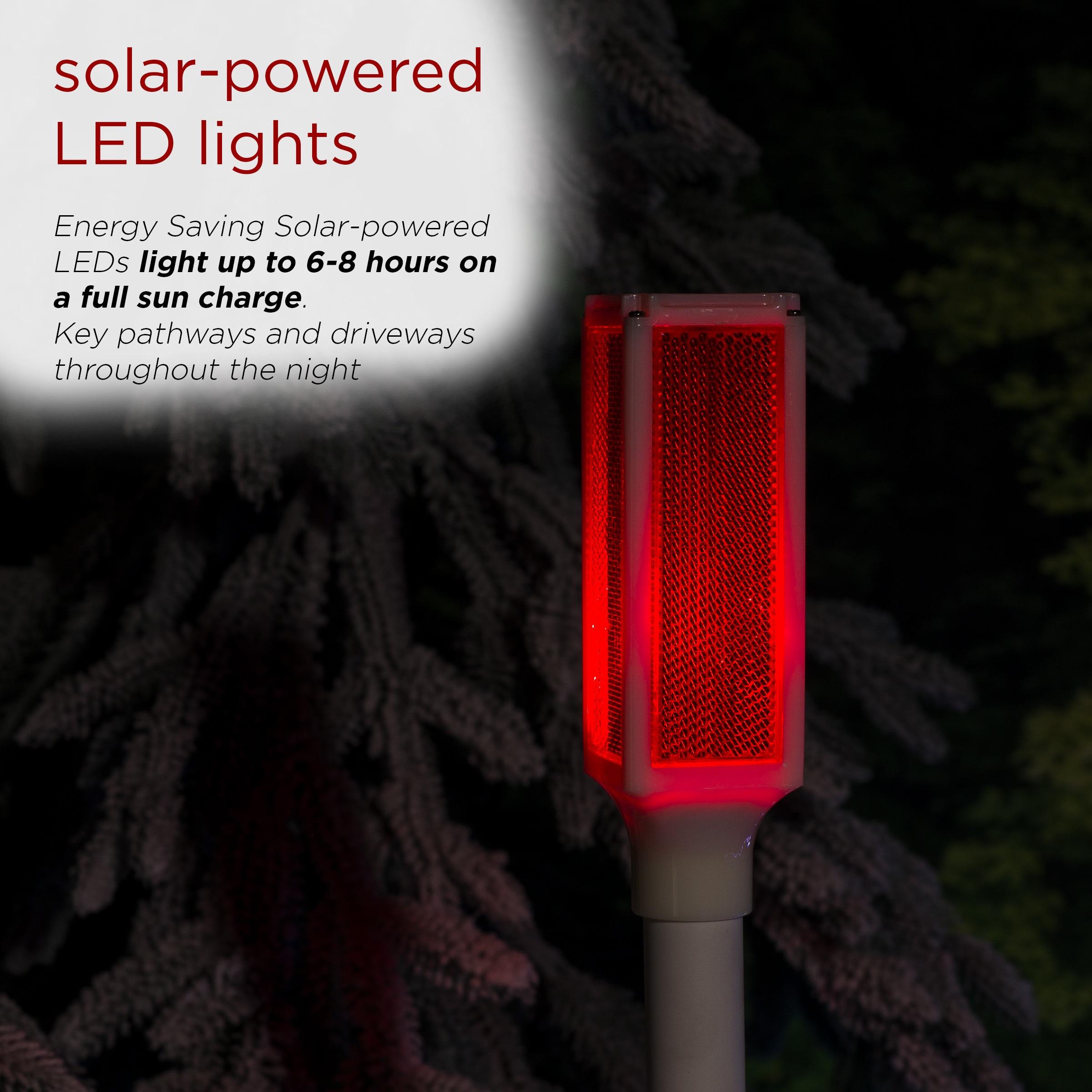 Alpine White Solar Powered Integrated LED Pathway Light Pack