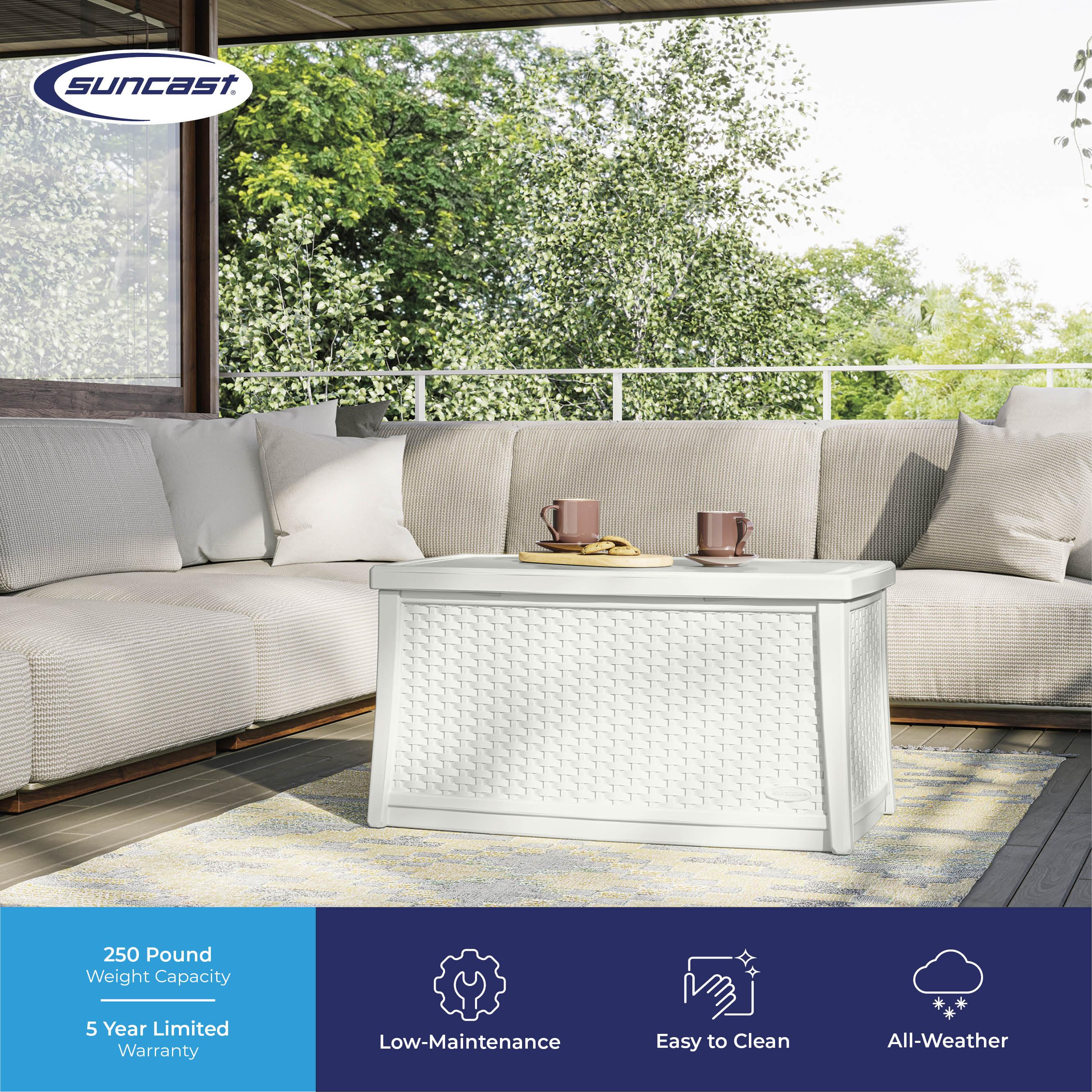 Suncast Rectangular Resin Outdoor Coffee Table