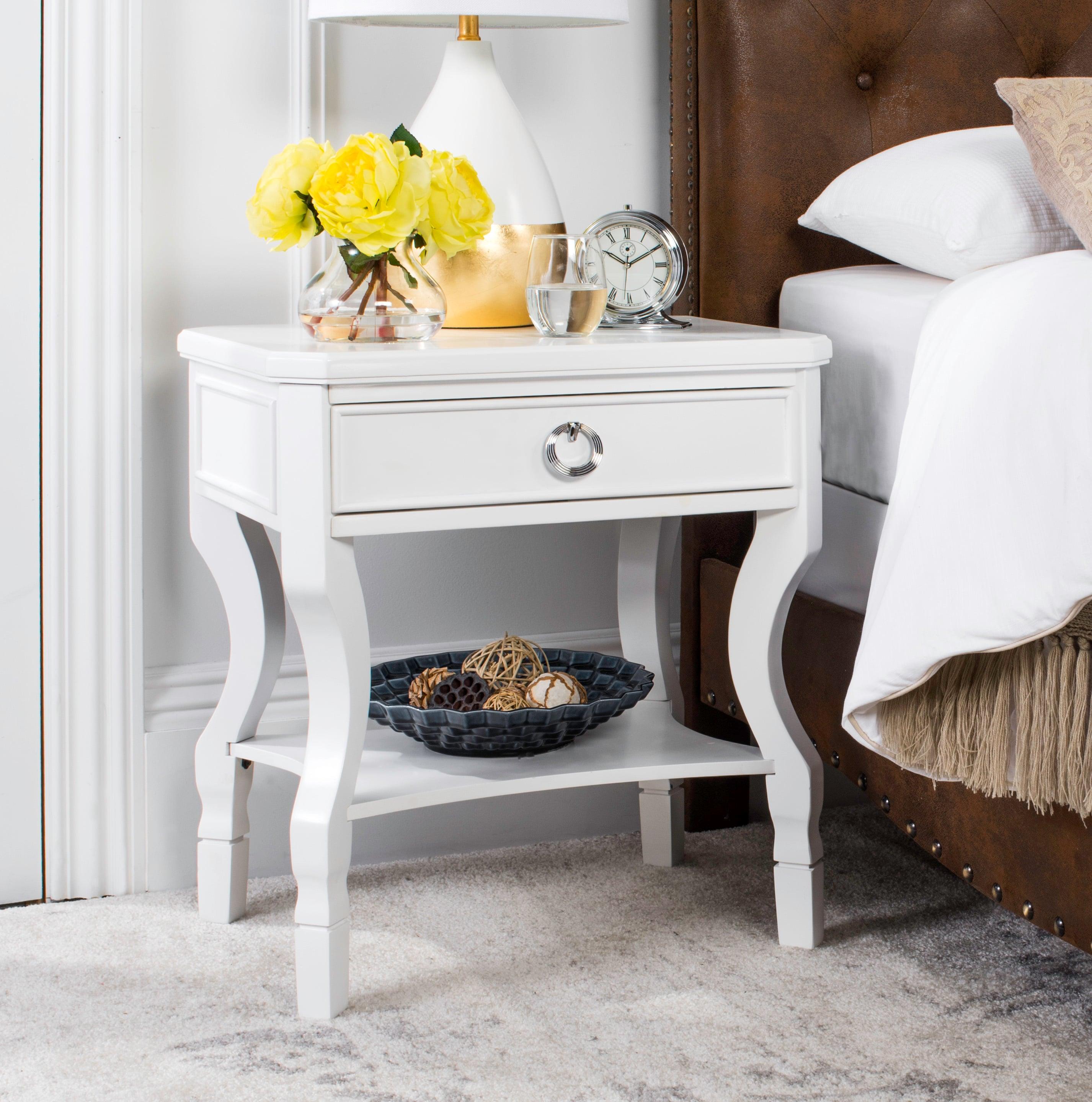 Alaia 1 Drawer Night Stand - White - Safavieh