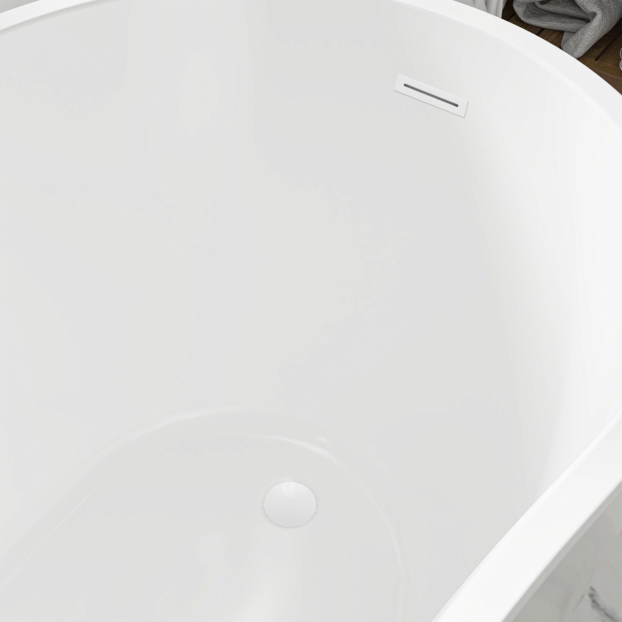 54" X 28" Freestanding Soaking Acrylic Bathtub