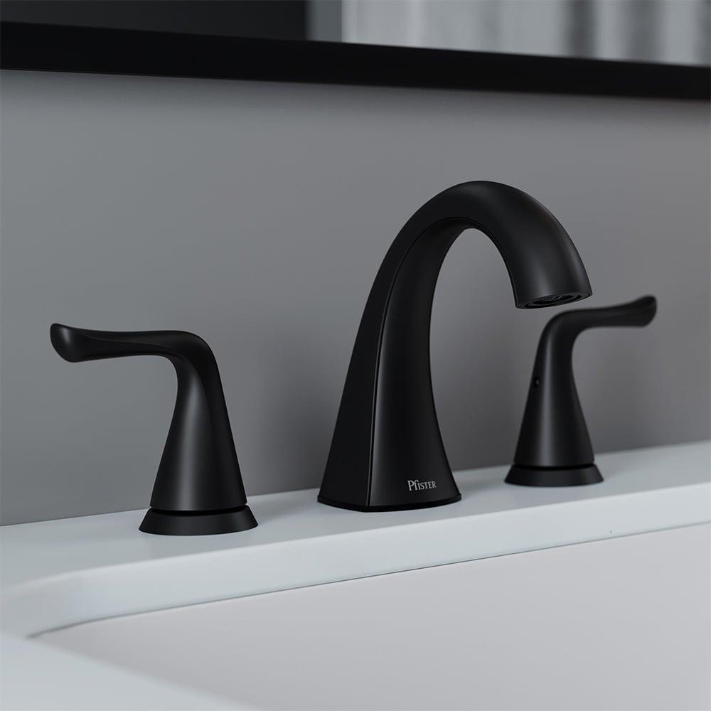 Pfister Willa Widespread Bathroom Faucet with Drain Assembly LF-049-MALSDB