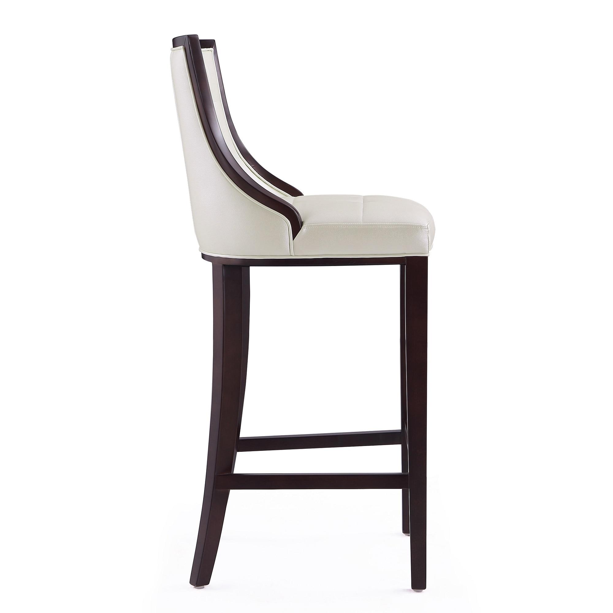 Set of 3 Fifth Avenue 31.5" Beech Wood Barstools with Footrest - Manhattan Comfort