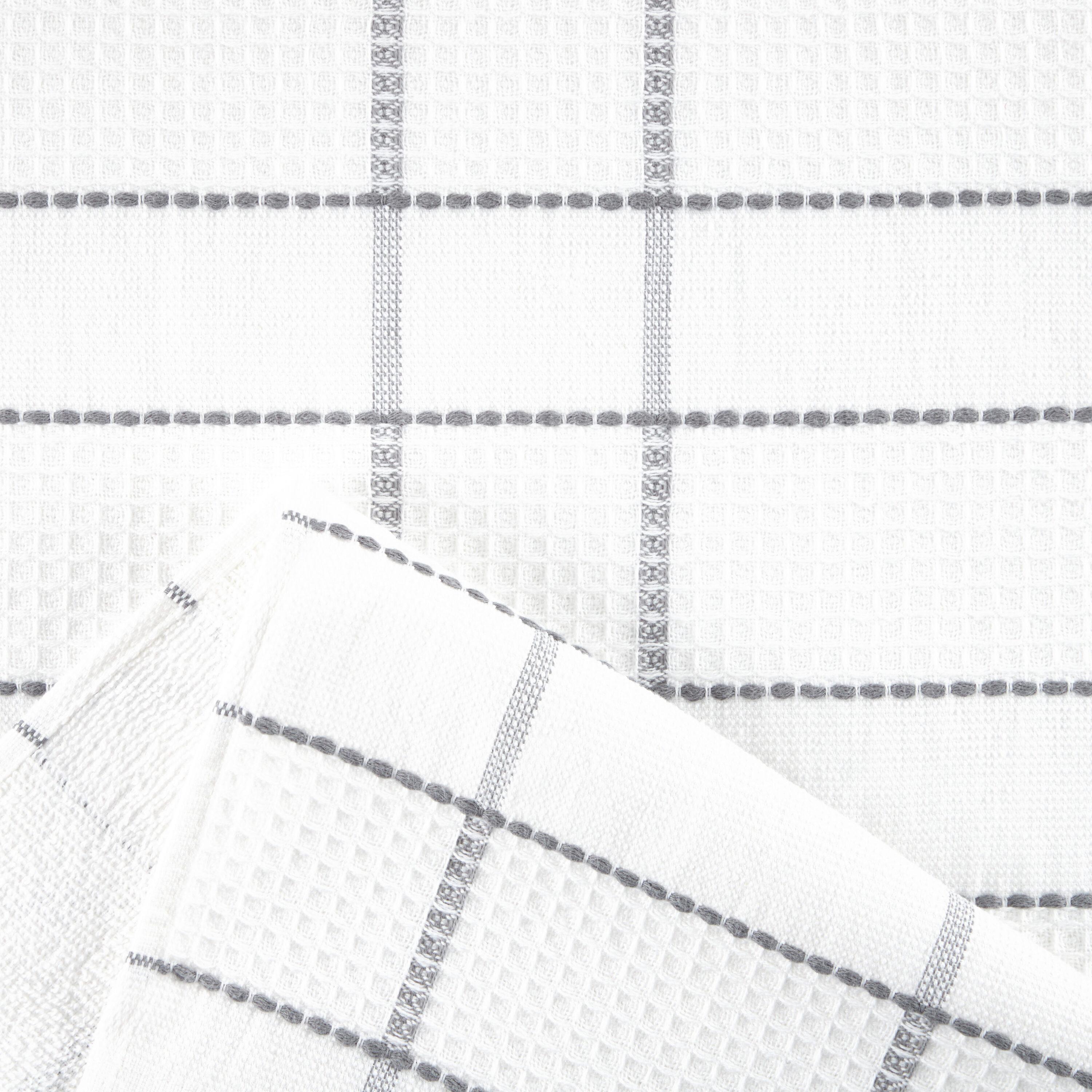 Martha Stewart Martha Stewart Modern Waffle Kitchen Towel Set 6-Pack, Linen, 16"x28" (Set of 6)