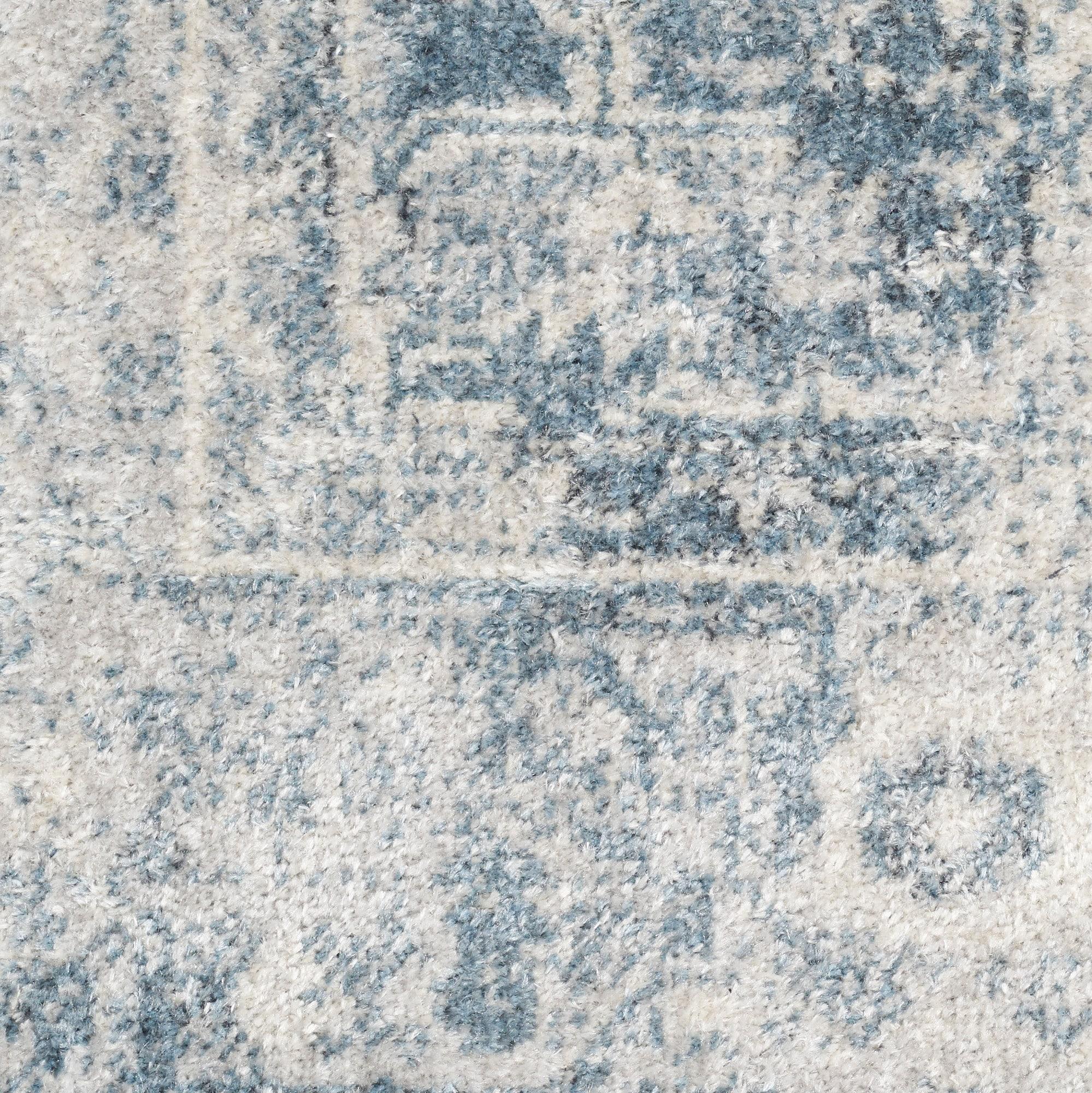 Nourison Washable Astra Vintage Persian Indoor Flatweave Runner Rug Blue Ivory 2' x 6'