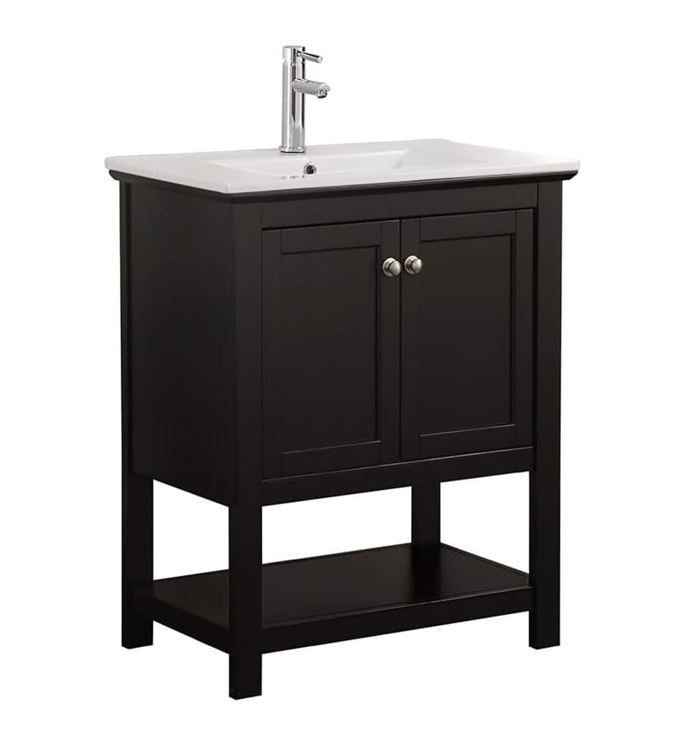 Manchester 30" Freestanding Single Sink Bathroom Vanity with Integrated Sink (Faucet Not Included)