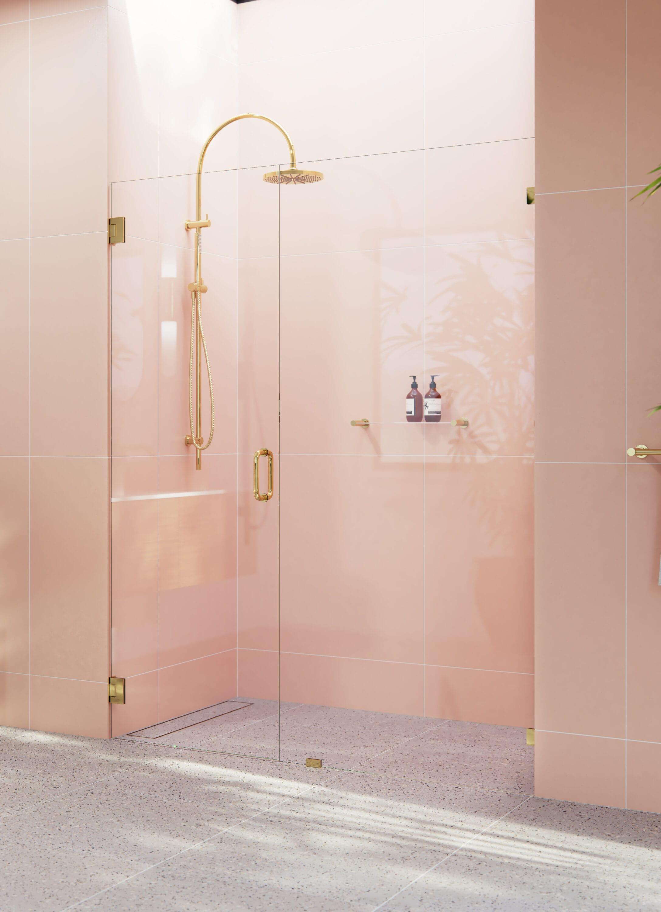 Illume 57.5 in. x 78 in. Fully Frameless Wall Hinge Shower Door