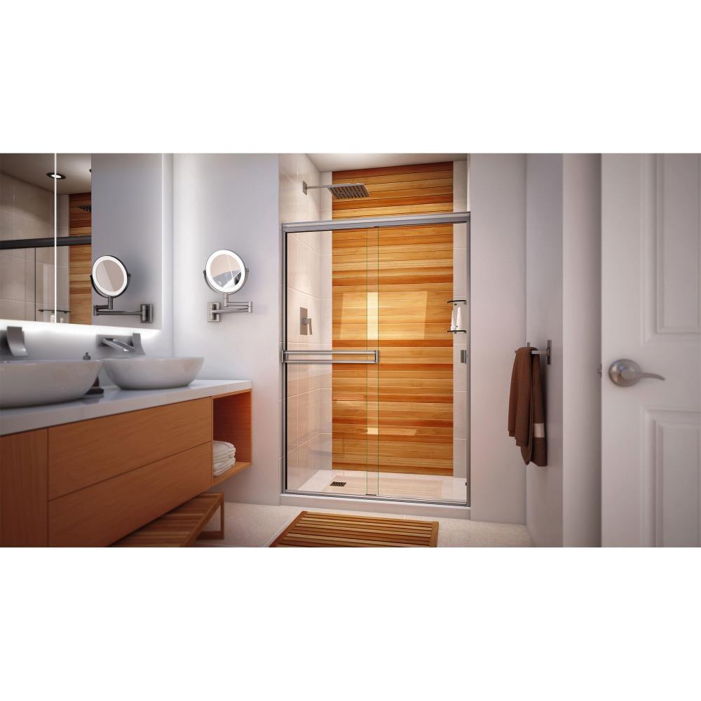 Arizona Shower Door SE 48" W x 67.38" H Bypass Semi-Frameless Shower Door SE51X6738BNCL