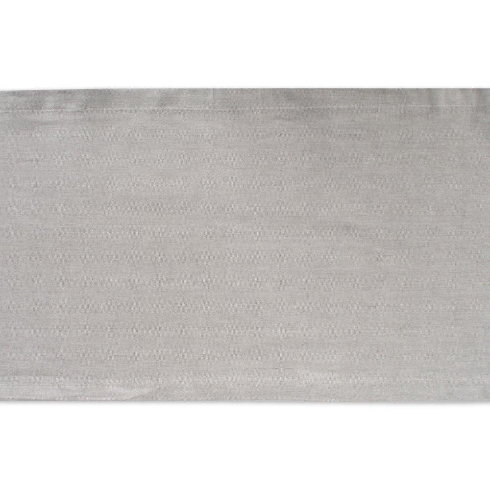 Gray Cotton Chambray Table Runner 14" x 72"