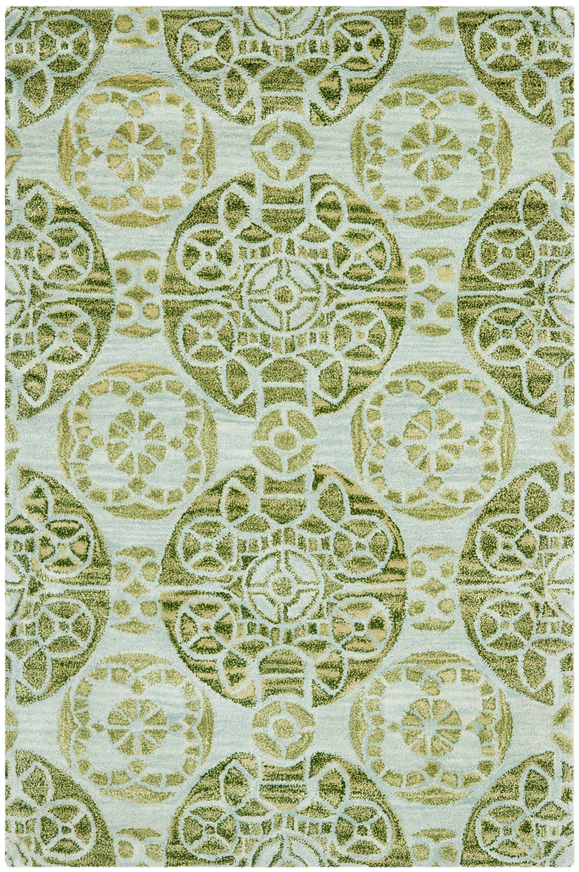 Wyndham WYD376 Hand Tufted Area Rug - Turquoise/Green - 4'x6' - Safavieh.