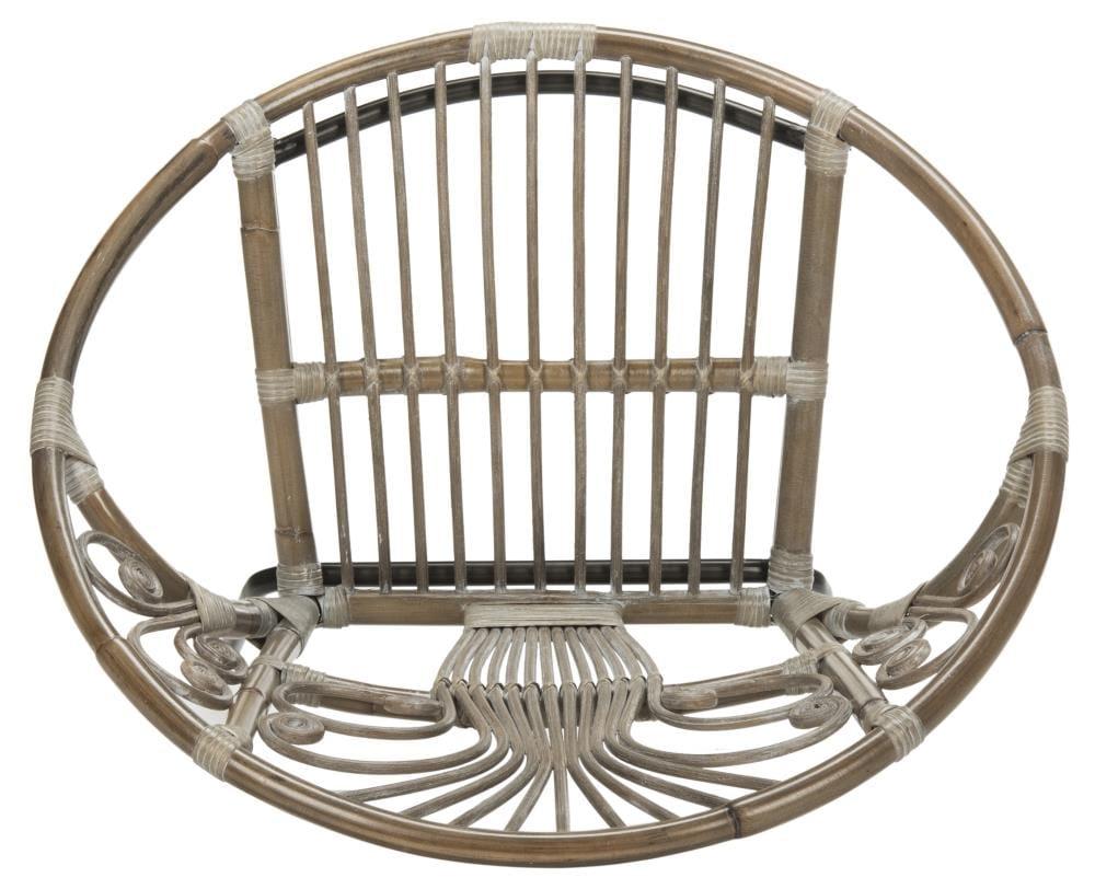 Carlson Accent Chair - WIK6505A - Grey White Wash/Black - Safavieh