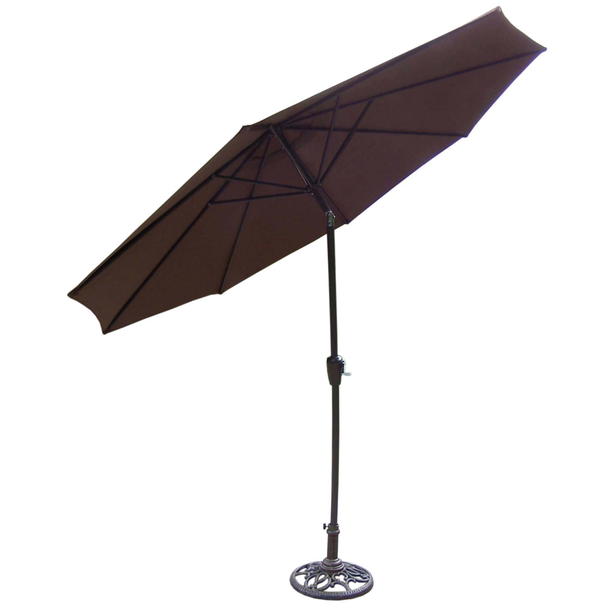 23lb Round Umbrella Stand Bronze - Oakland Living: For Market & Half Canopy, Steel Hardware