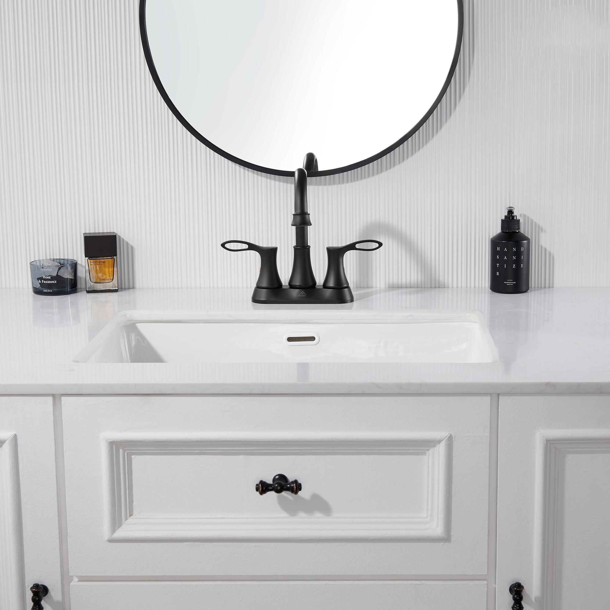 4-inch Centerset Bathroom Faucet with Drain