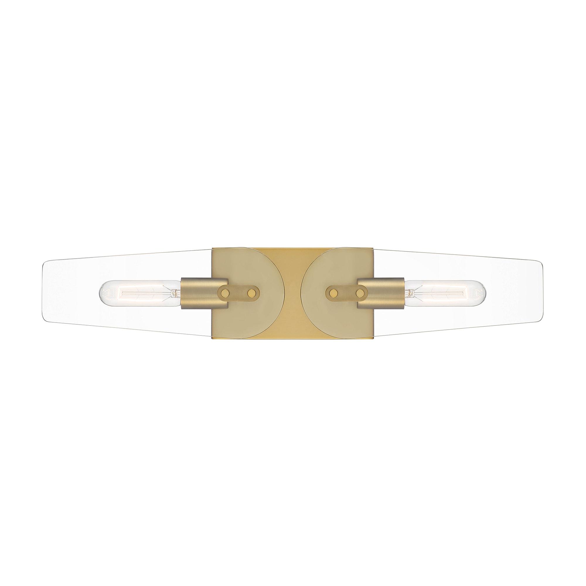 Designers Fountain Bergen Beach 2 Light Brushed Gold Wall Sconce Light, D256M-2WS-BG
