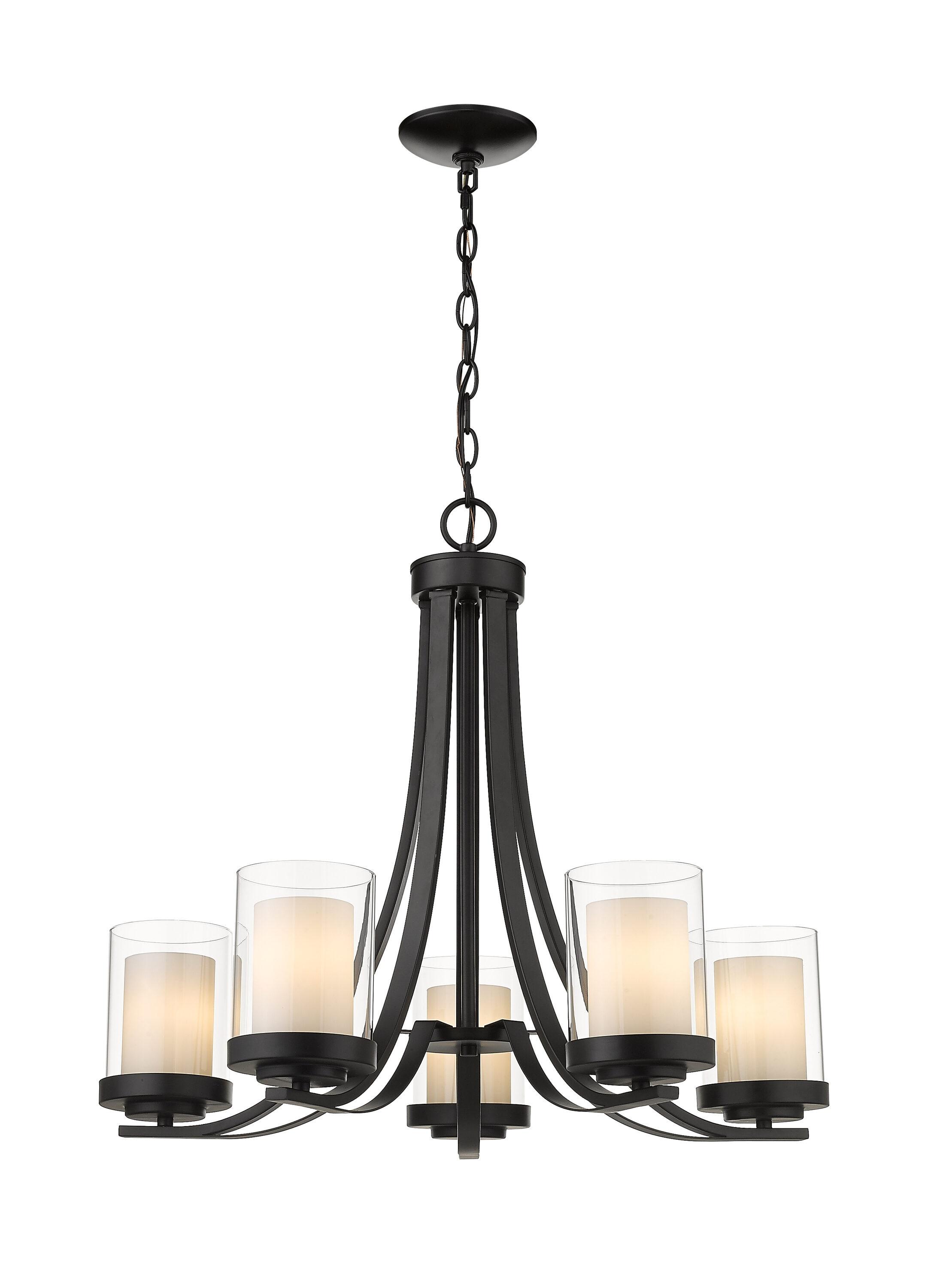 Z-Lite Willow 5 - Light Chandelier in  Matte Black