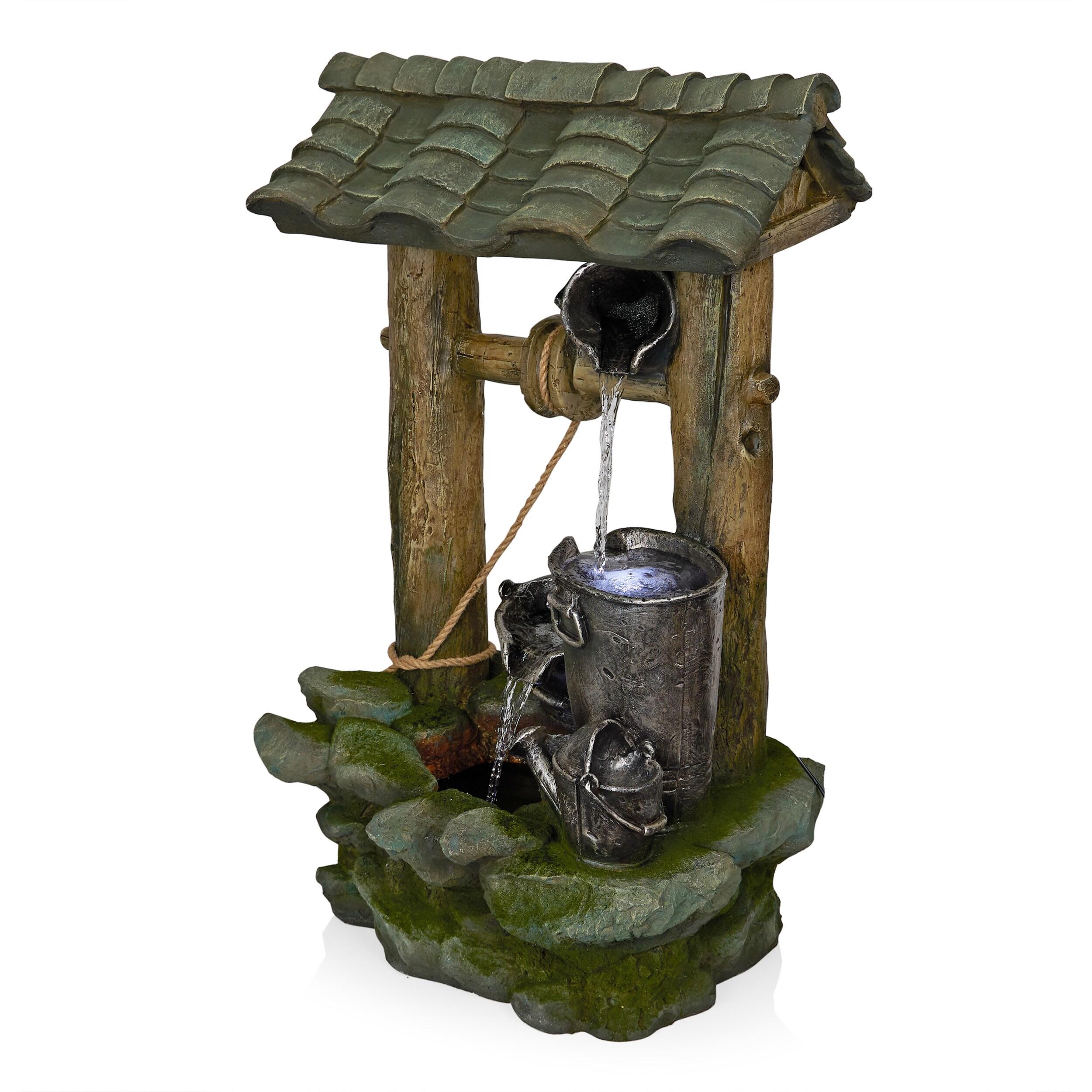 Alpine Corporation 72" Clear Glass Panel with Embossed Leaves Waterfall Fountain: Freestanding, Electric, Indoor/Outdoor Use