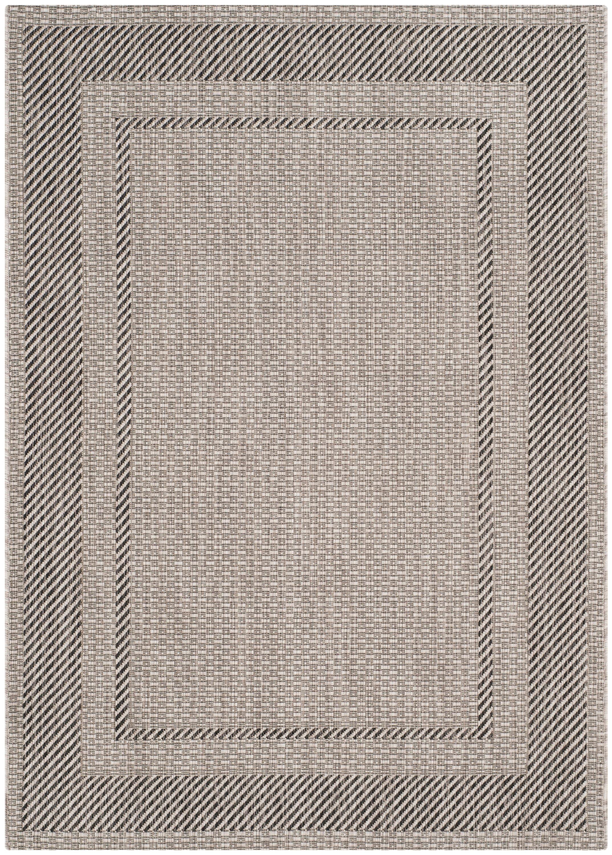 Courtyard CY8477 Power Loomed Indoor/Outdoor Area Rug - Beige/Black - 4'x5'7" - Safavieh.