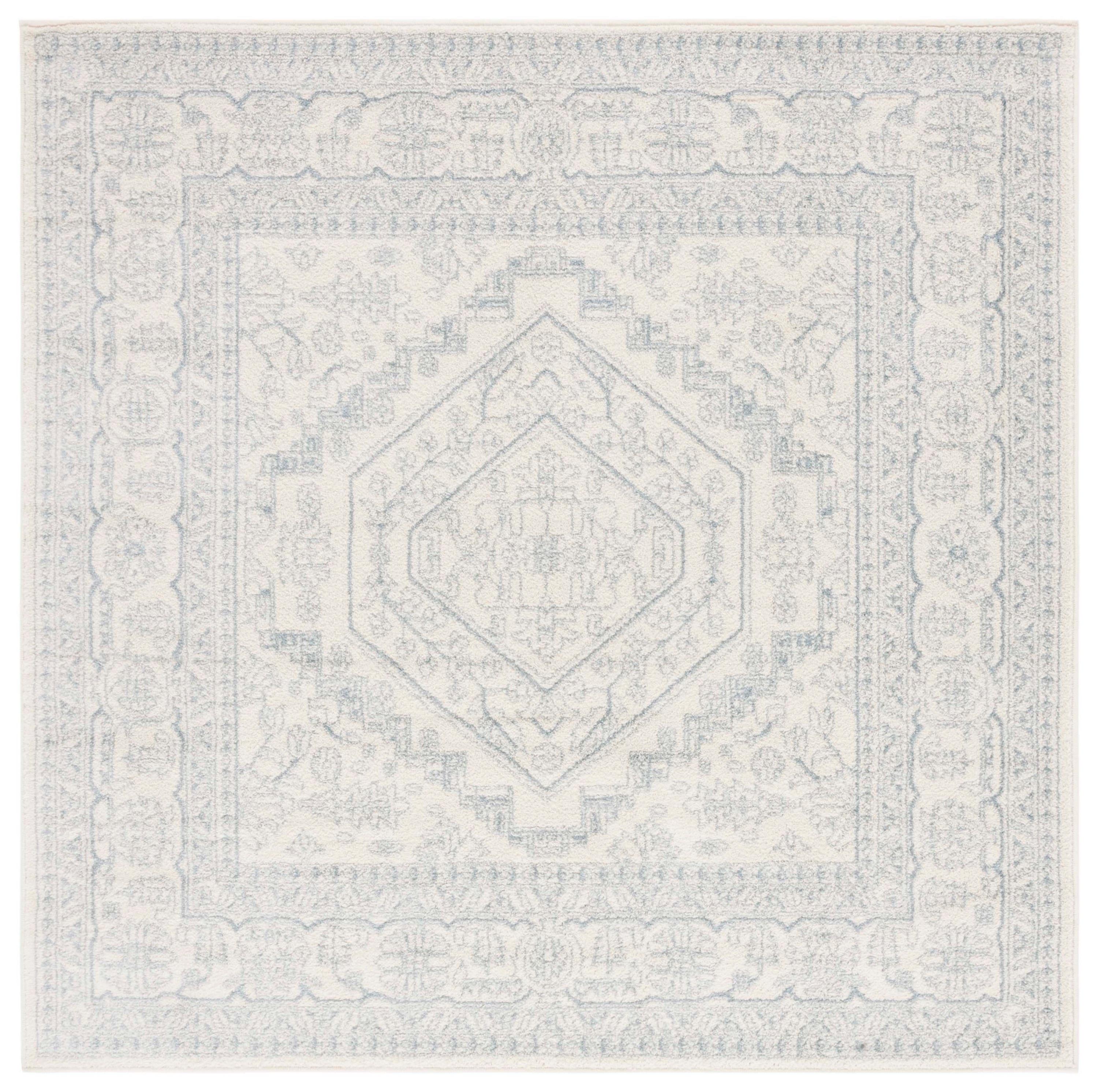 Adirondack ADR108 Power Loomed Area Rug - Ivory/Slate - 6'x6' - Safavieh.