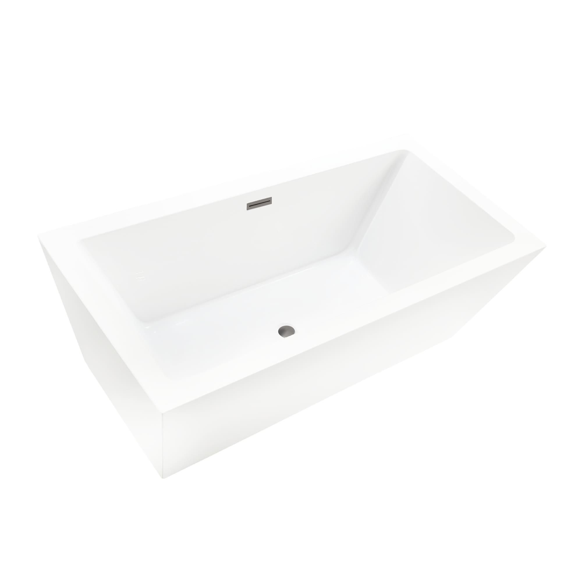 Elena 59" x 30" Freestanding Soaking Acrylic Bathtub