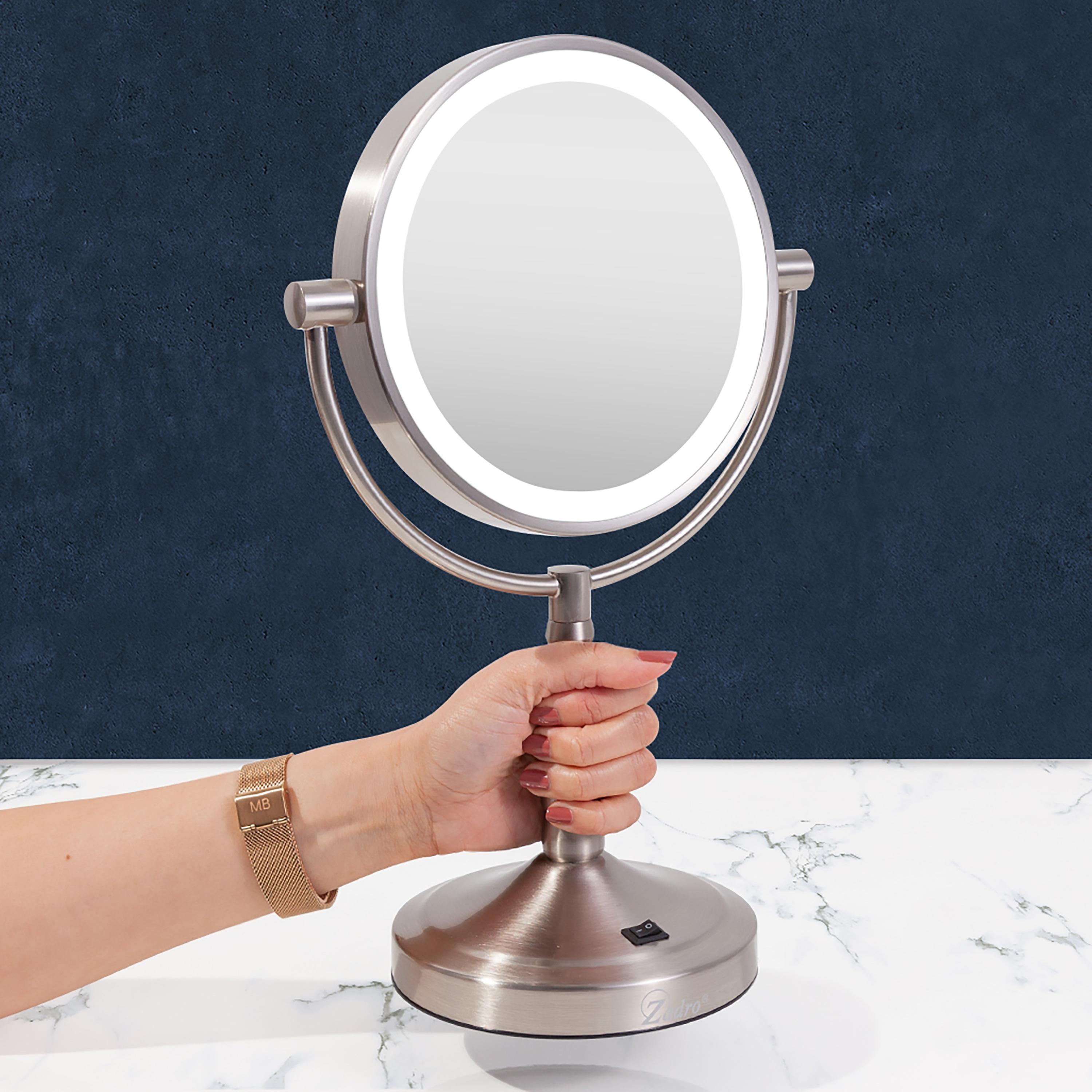 Zadro LED Lighted Makeup Mirrors for Women w/ Magnification & Cordless