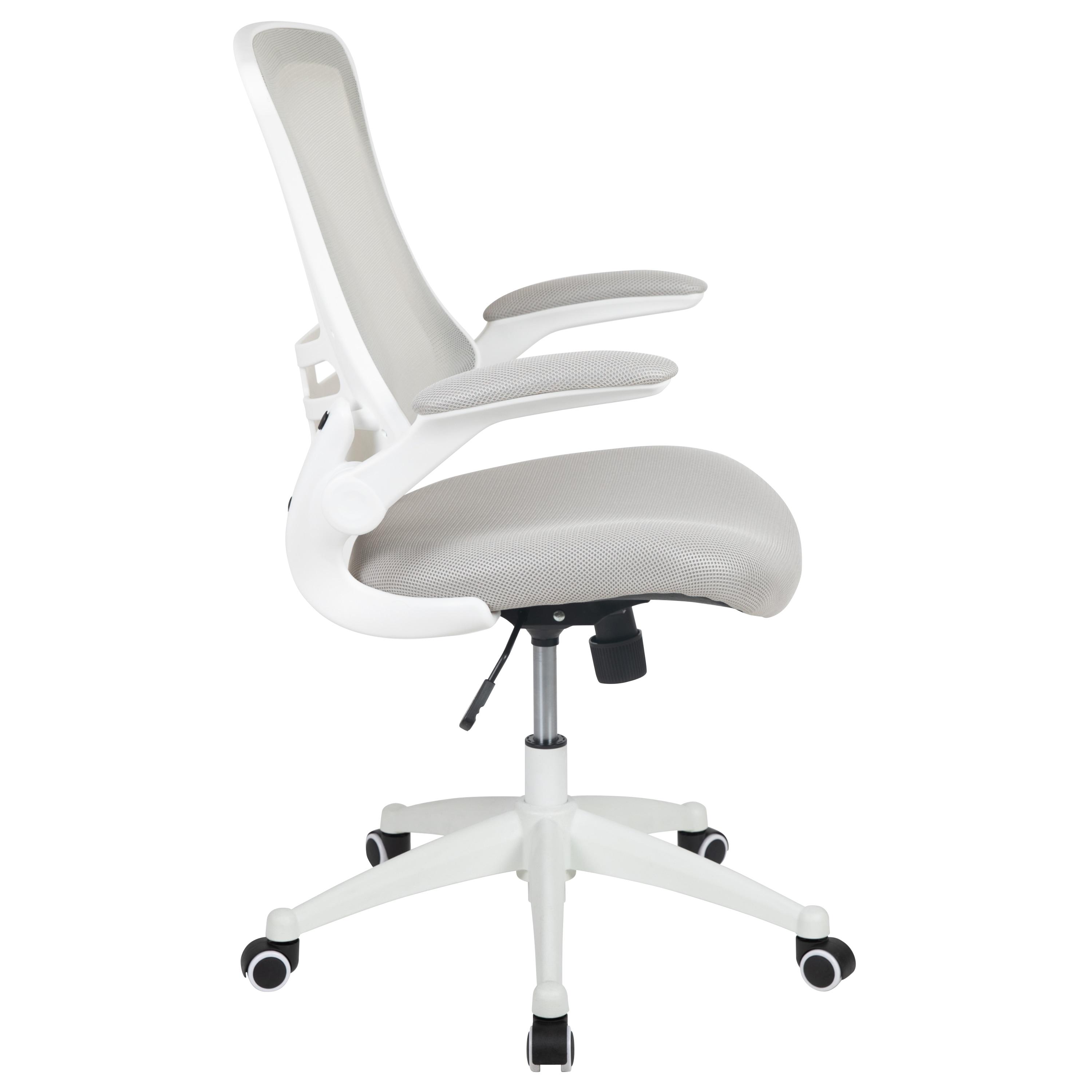 Jayetta Mid-Back Mesh Swivel Ergonomic Office Chair with Flip-Up Arms by Flash Furniture