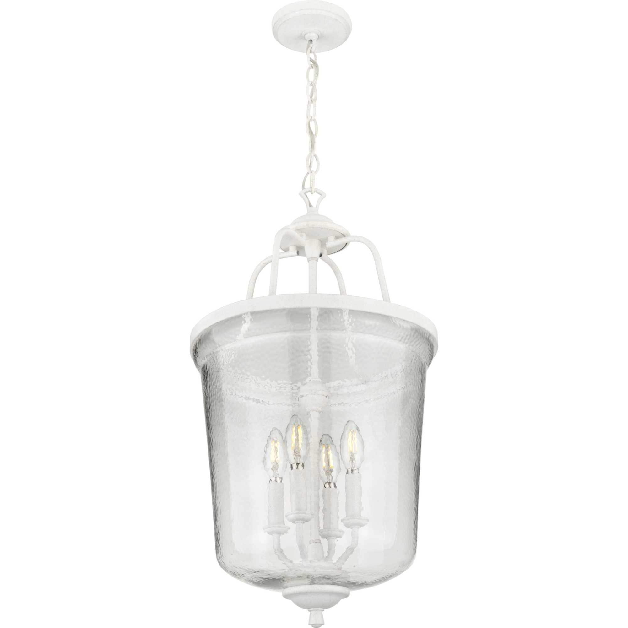 Bowman Collection Four-Light Cottage White Foyer Pendant