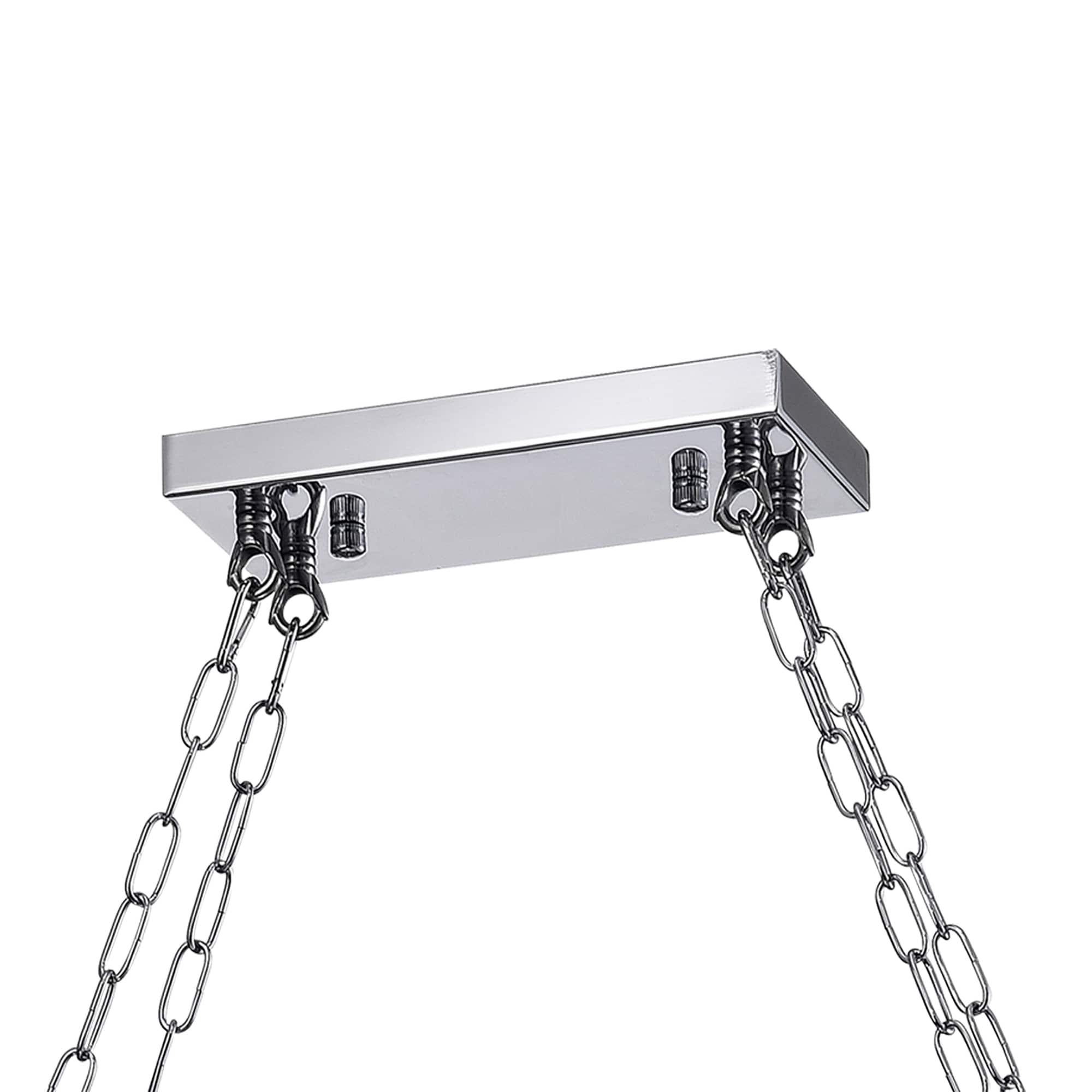 Modern 8-Light Chrome Chandelier