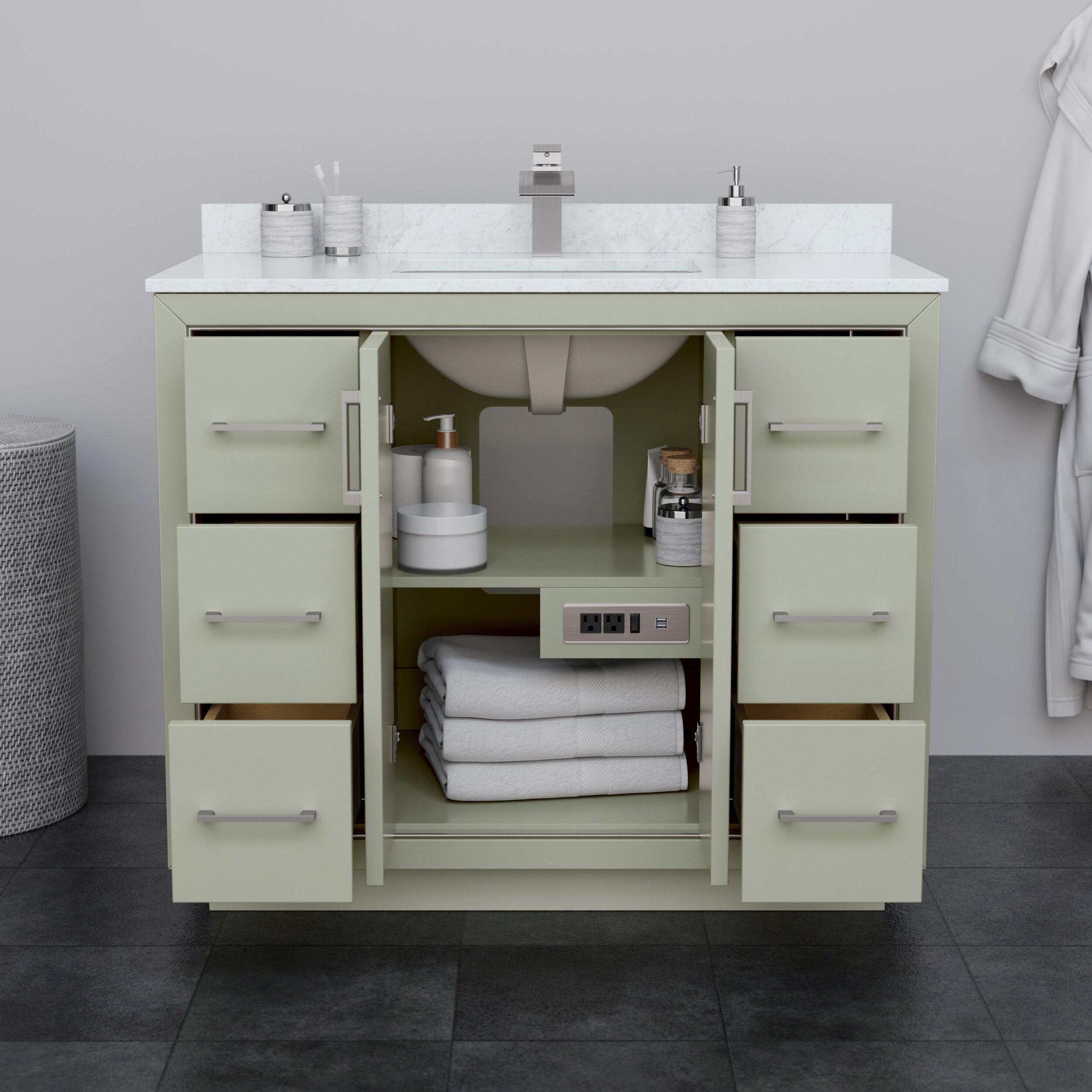 Wyndham Collection Icon 59.25" Single Bathroom Vanity Base and Mirror Only