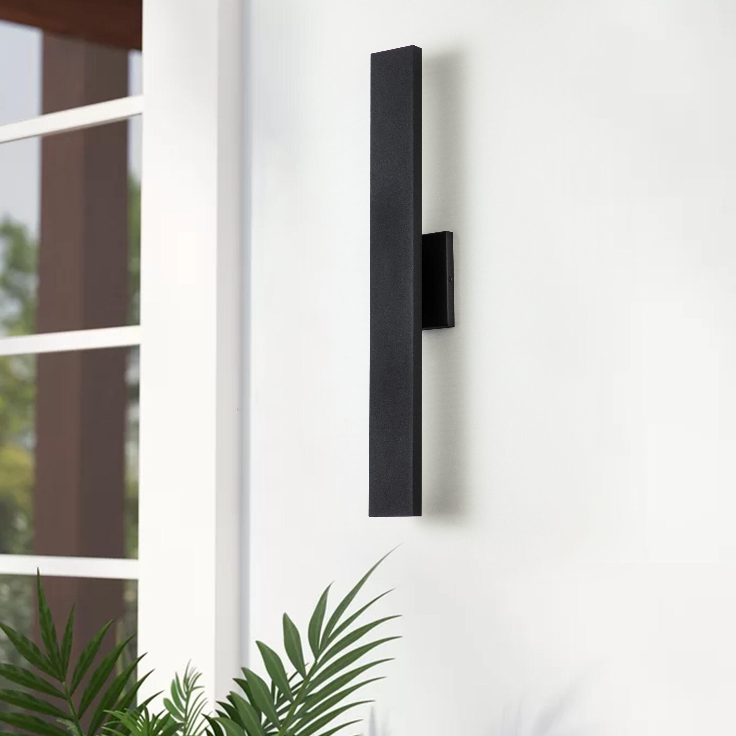 C Cattleya 2-Light Integrated LED  Outdoor Wall Light with Matte Black Finish