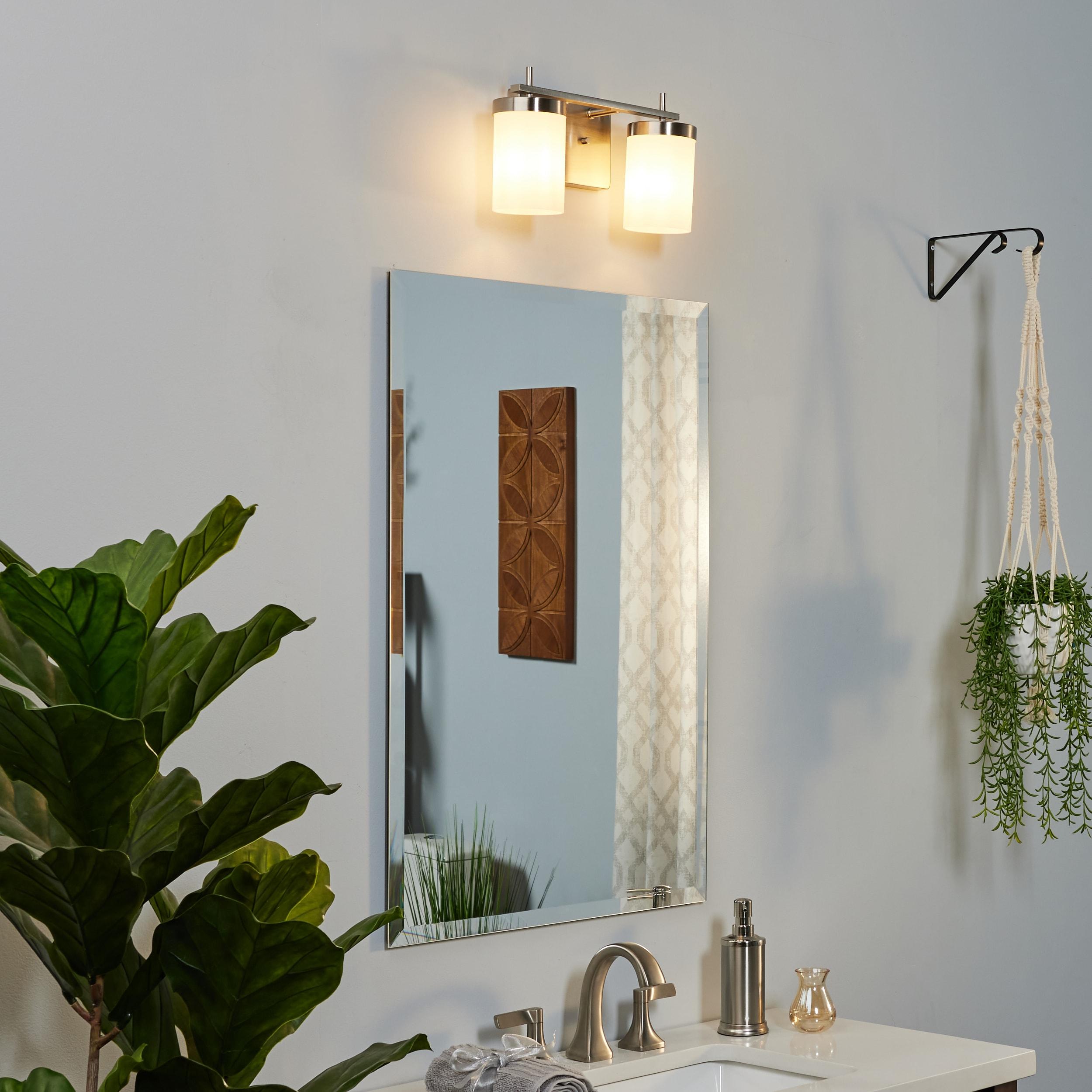 Sean Lavin Brushed Nickel Cylinder 2-Light Vanity Sconce