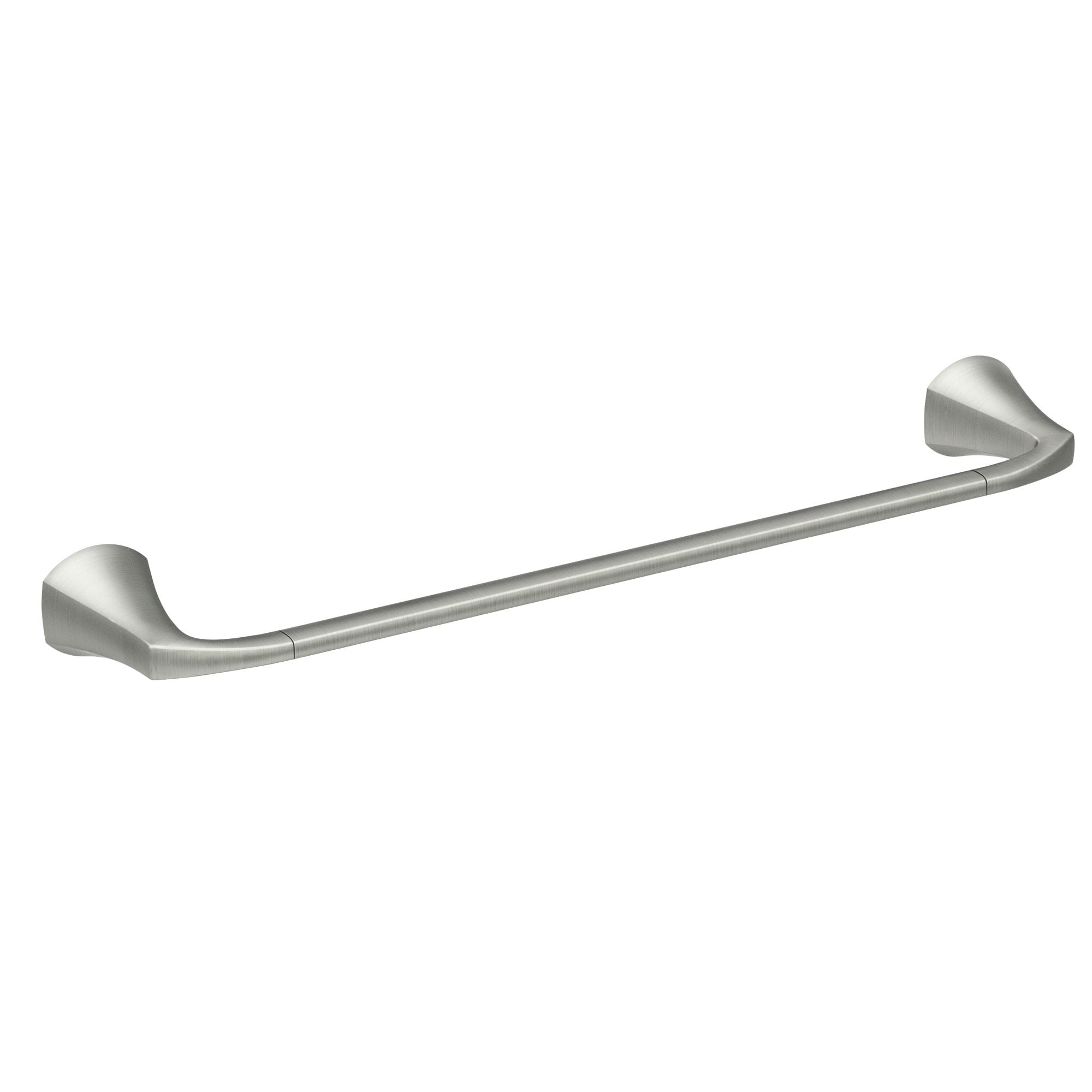 Moen Lindor MY8718BN Towel Bar, 18 in L Rod, Brass/Zinc, Brushed Nickel, Wall Mounting