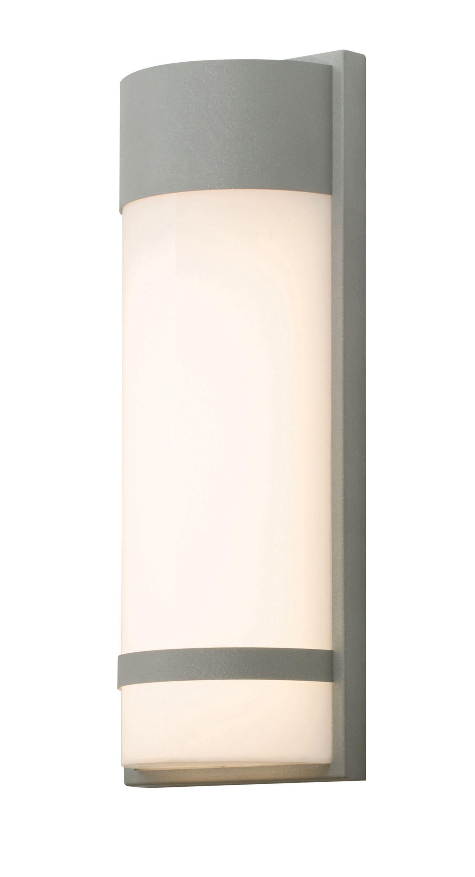 AFX Paxton 18-inch ADA Textured Grey LED Outdoor Sconce, White Acrylic Shade