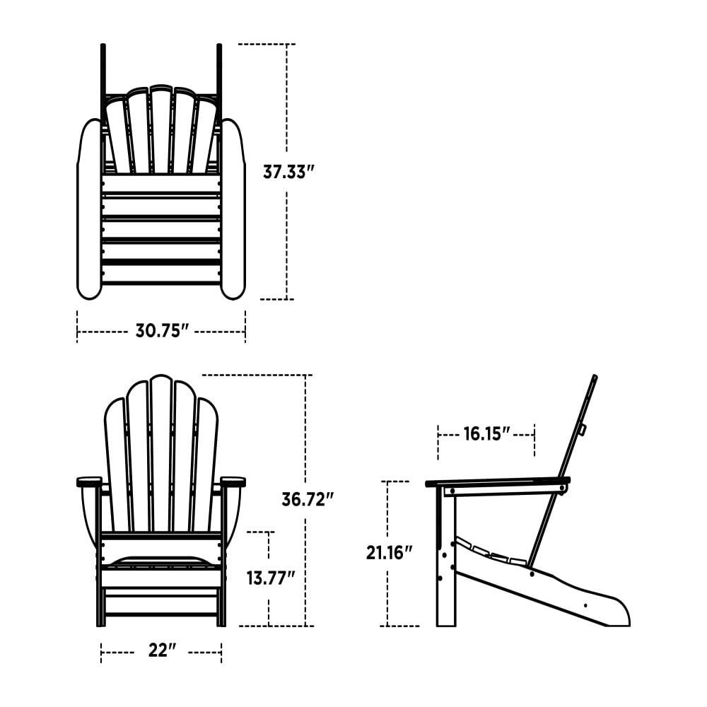 4-Piece Monterey Bay Oversized Adirondack Chair Conversation Set