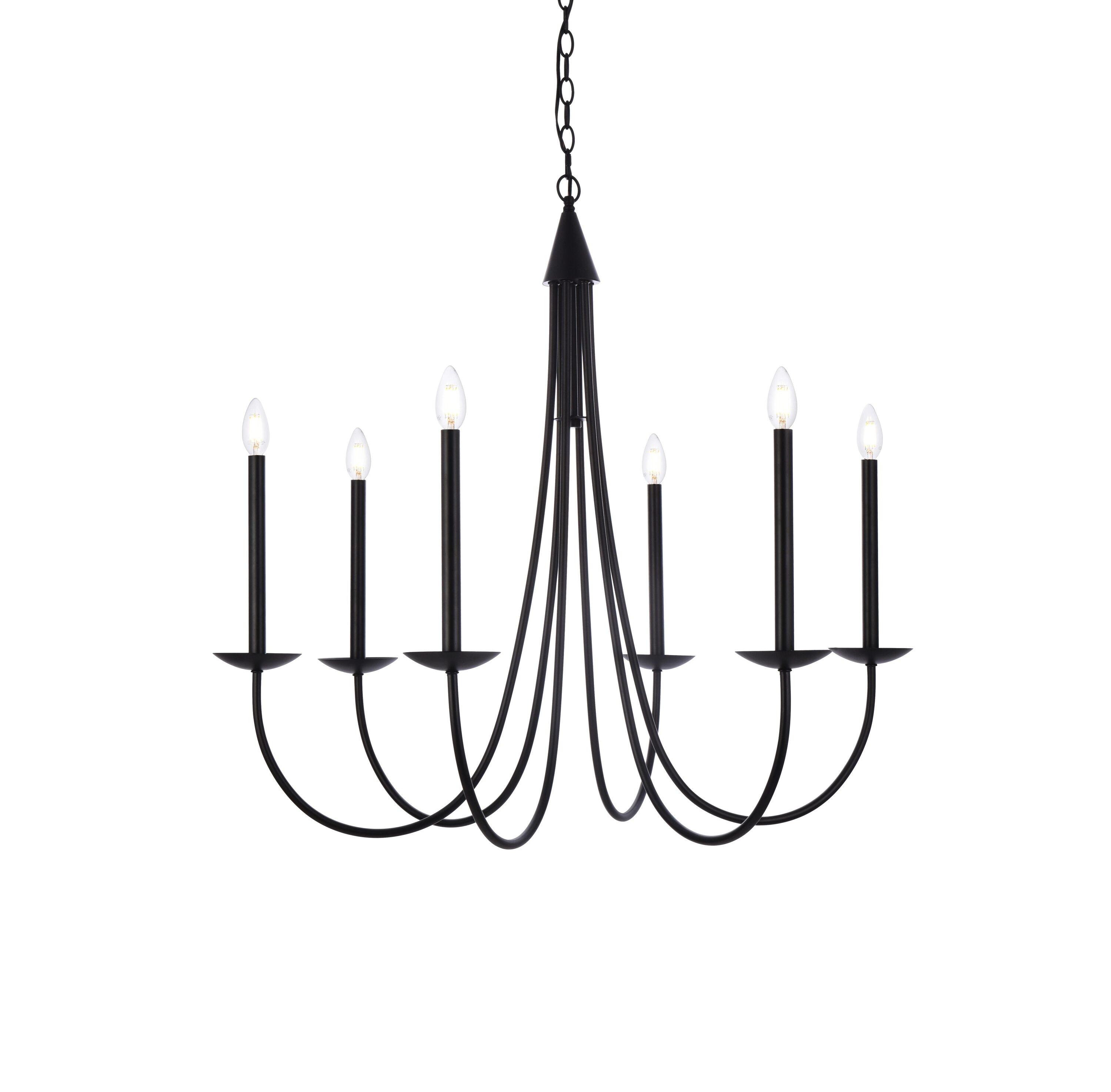 Elegant Lighting Cohen 42 inch pendant in black