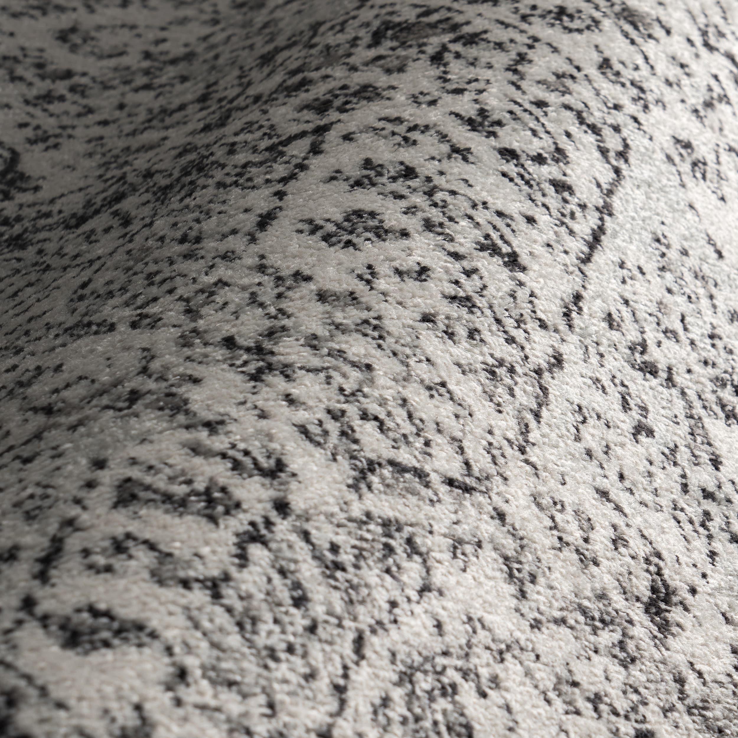 Reversible Gray Synthetic 8' x 10' Easy Care Area Rug