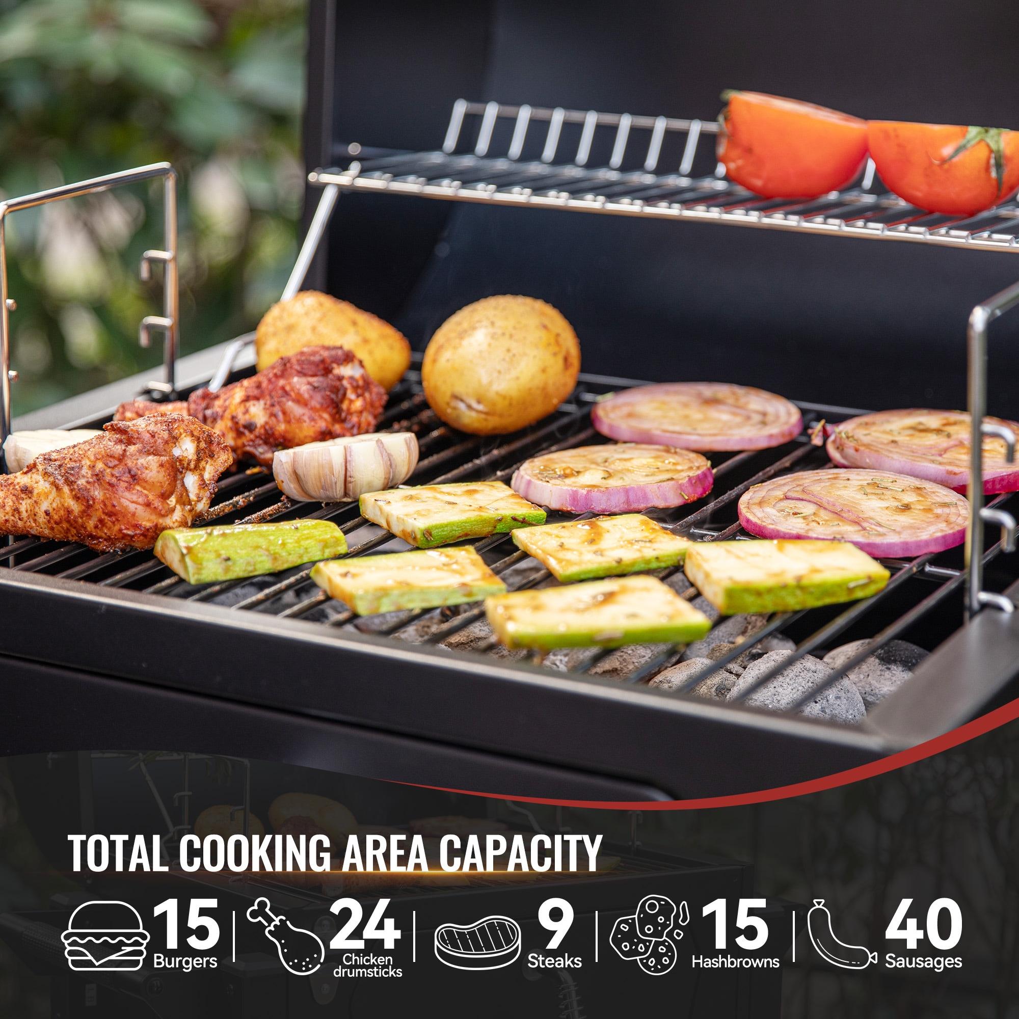 Royal Gourmet CD1519 Portable Charcoal Grill with Two Side Handles