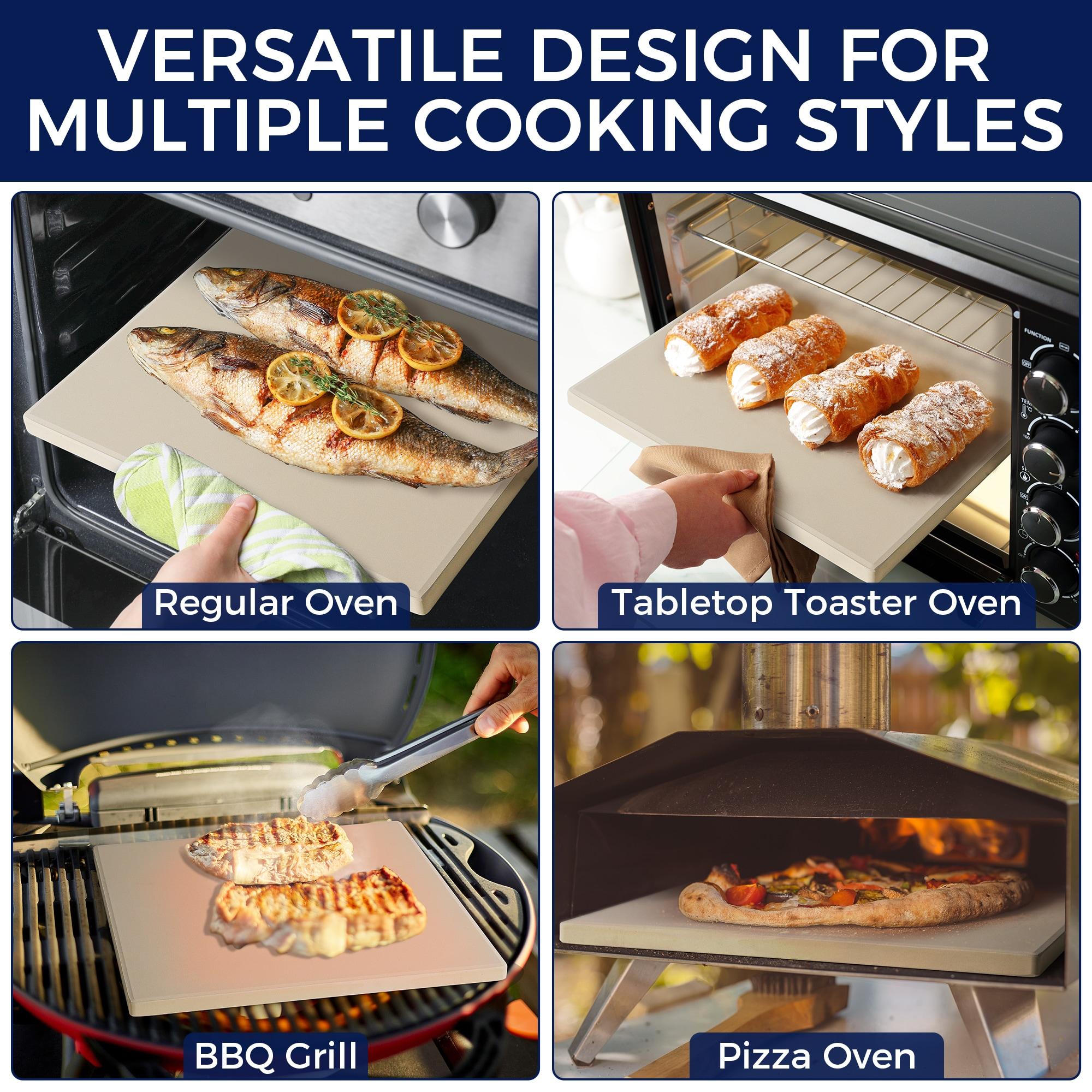 CHEFSPOT CHEFSPOT Cordierite Pizza Stone for Grill, Oven and Pizza Oven - 12" x 12" - 0.6" Thick