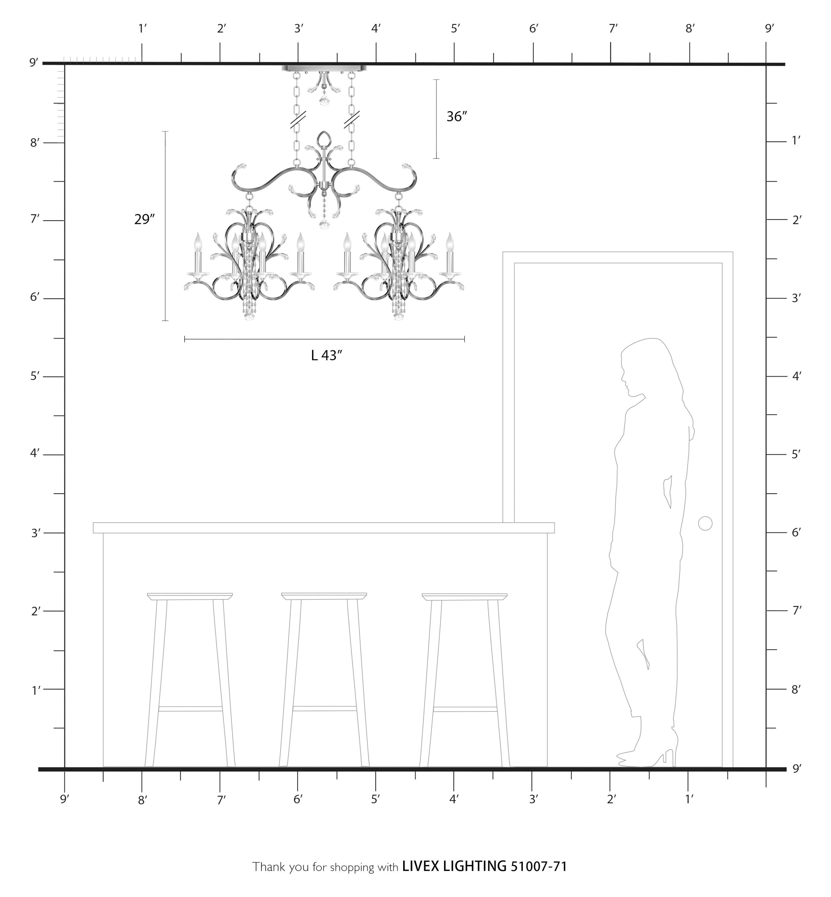 Livex Lighting Serafina 8 - Light Chandelier in  Hand Applied Venetian Golden Bronze