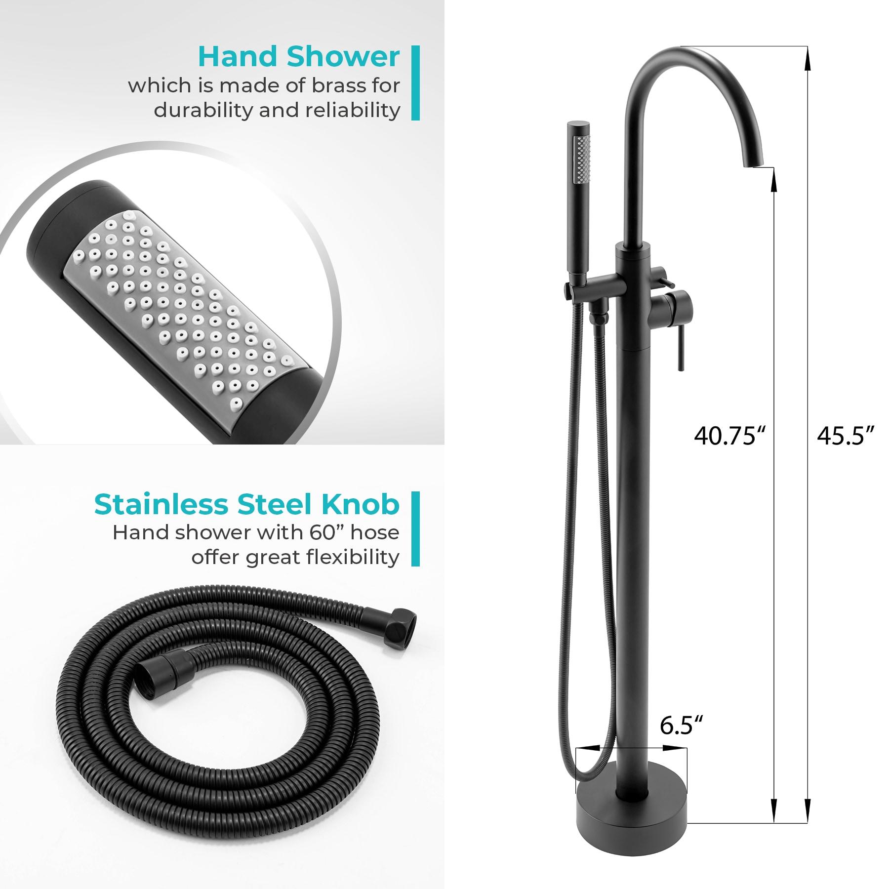 Double Handle Floor Mounted Freestanding Tub Filler