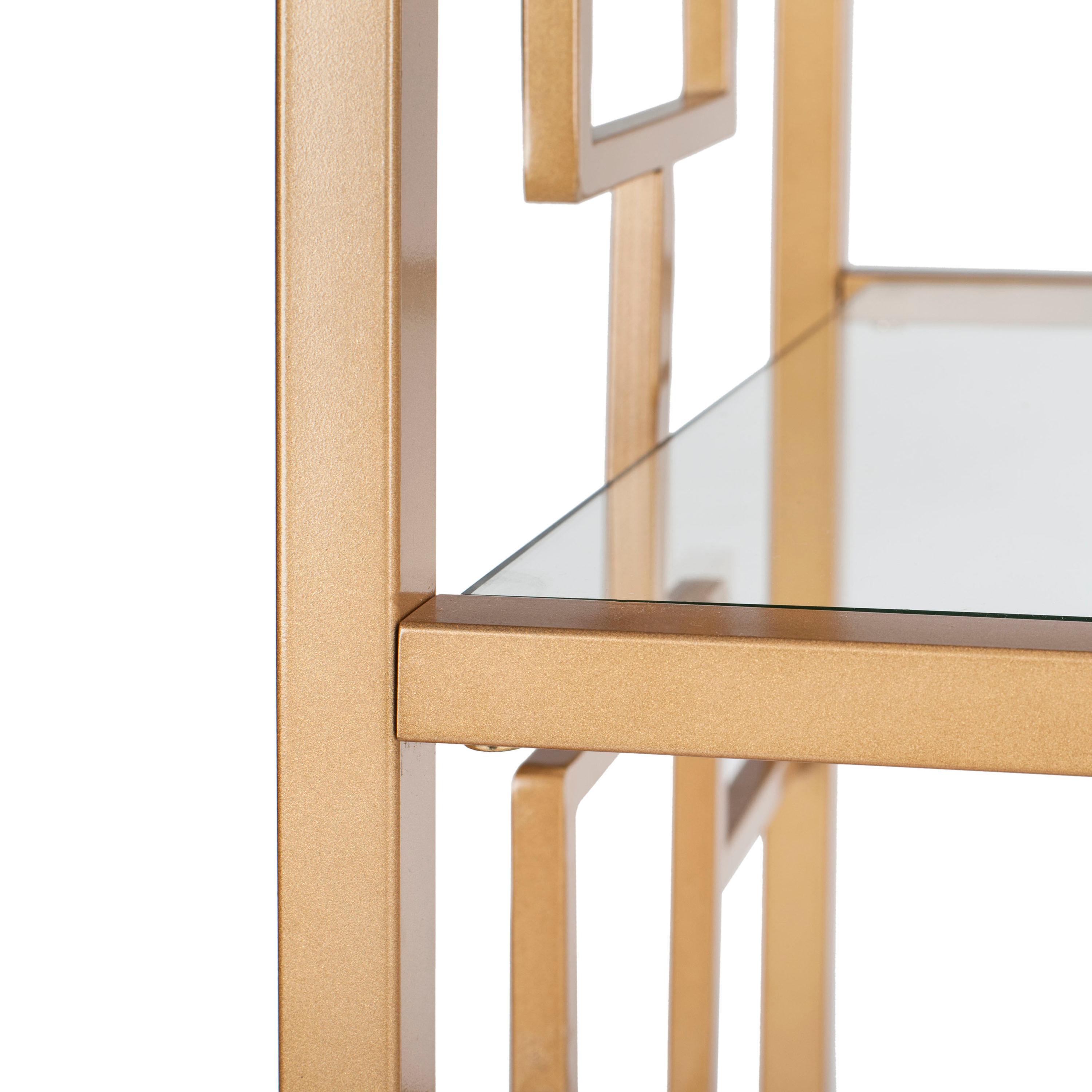 Brooklyn 7-Tier Etagere - Gold/Tempered Glass - Safavieh